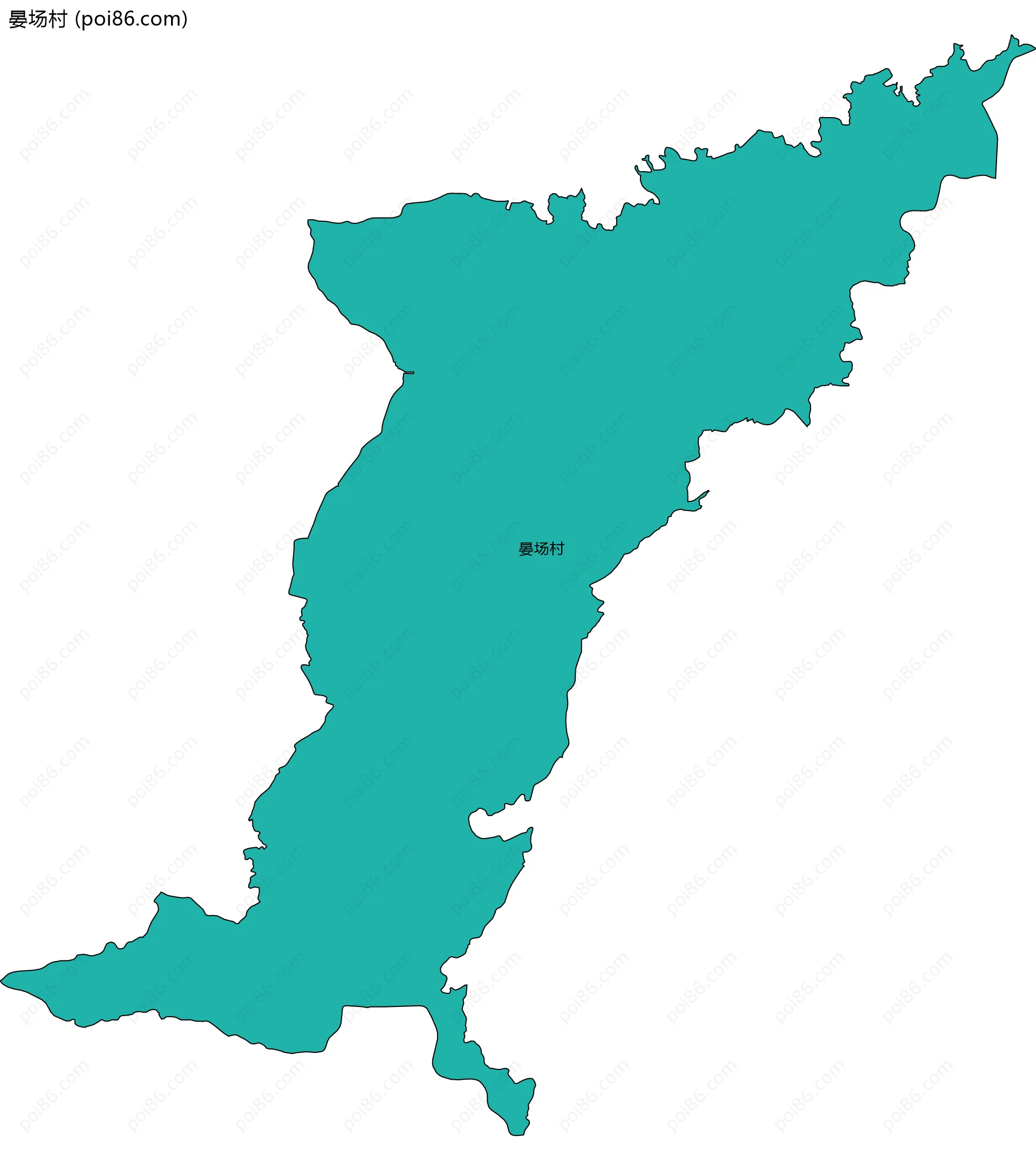 晏场村边界地图