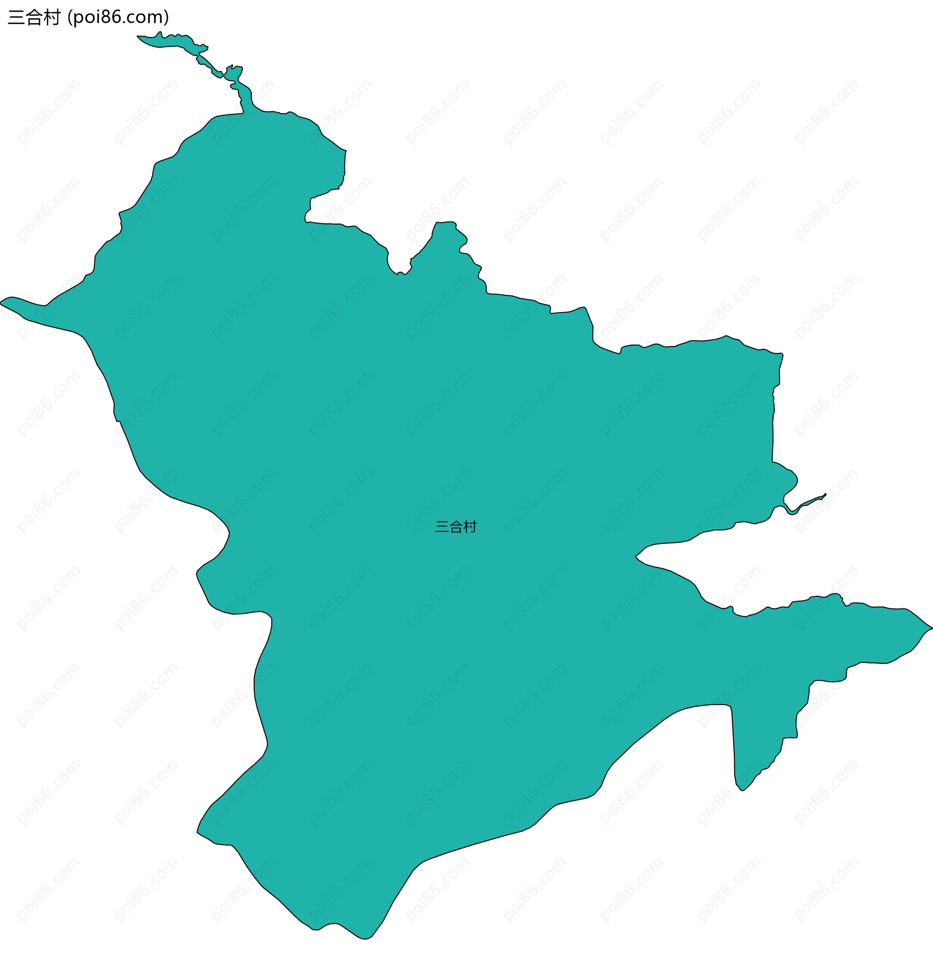 三合村边界地图