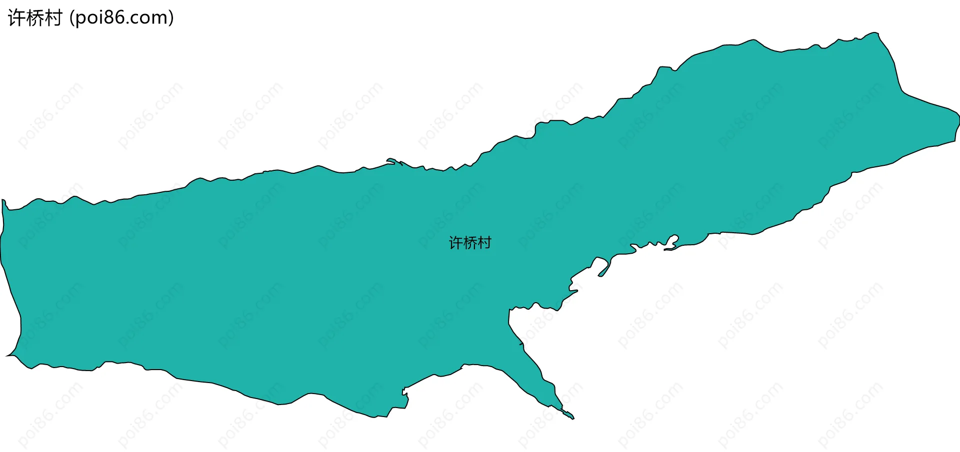 许桥村边界地图