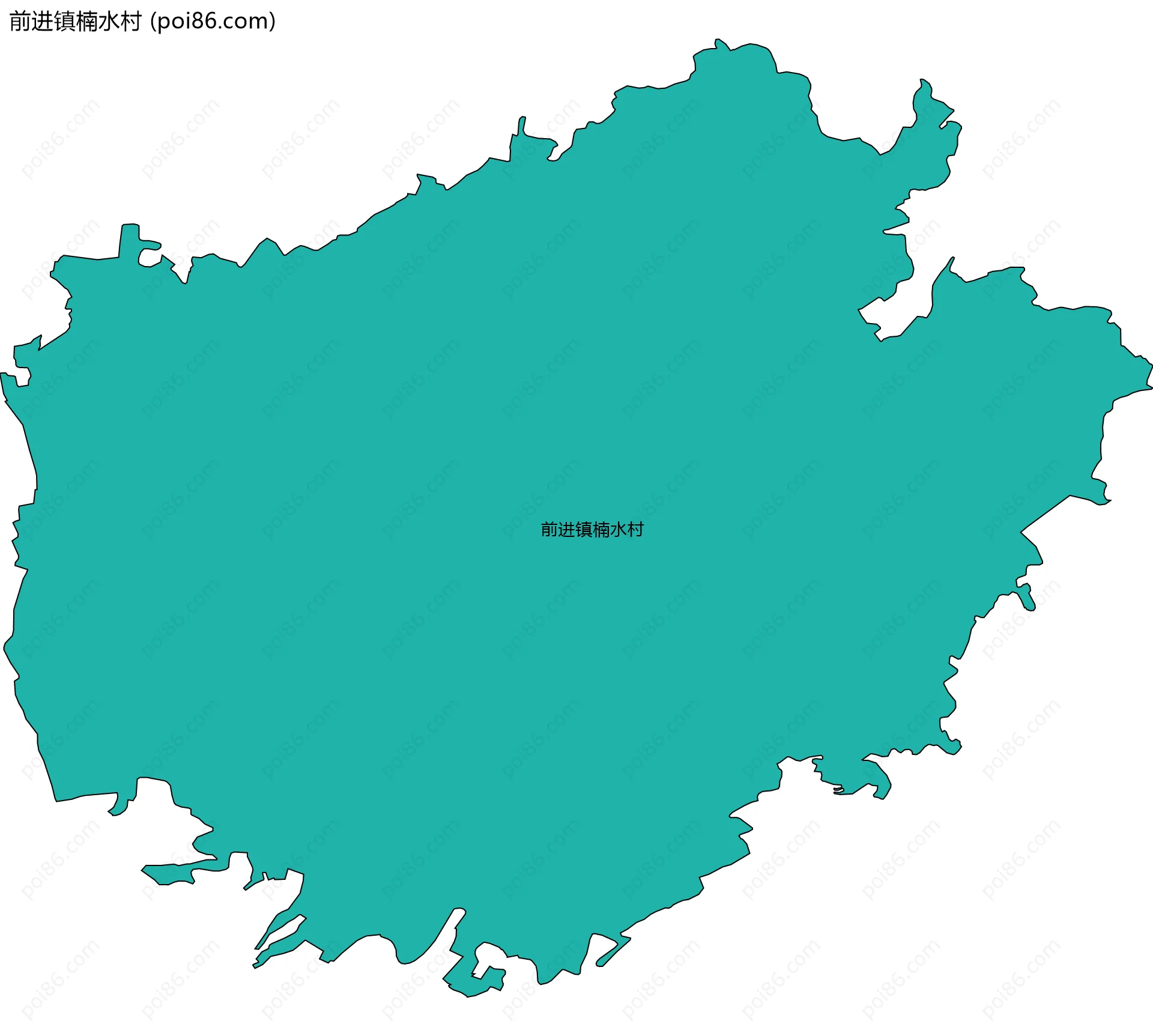 前进镇楠水村边界地图