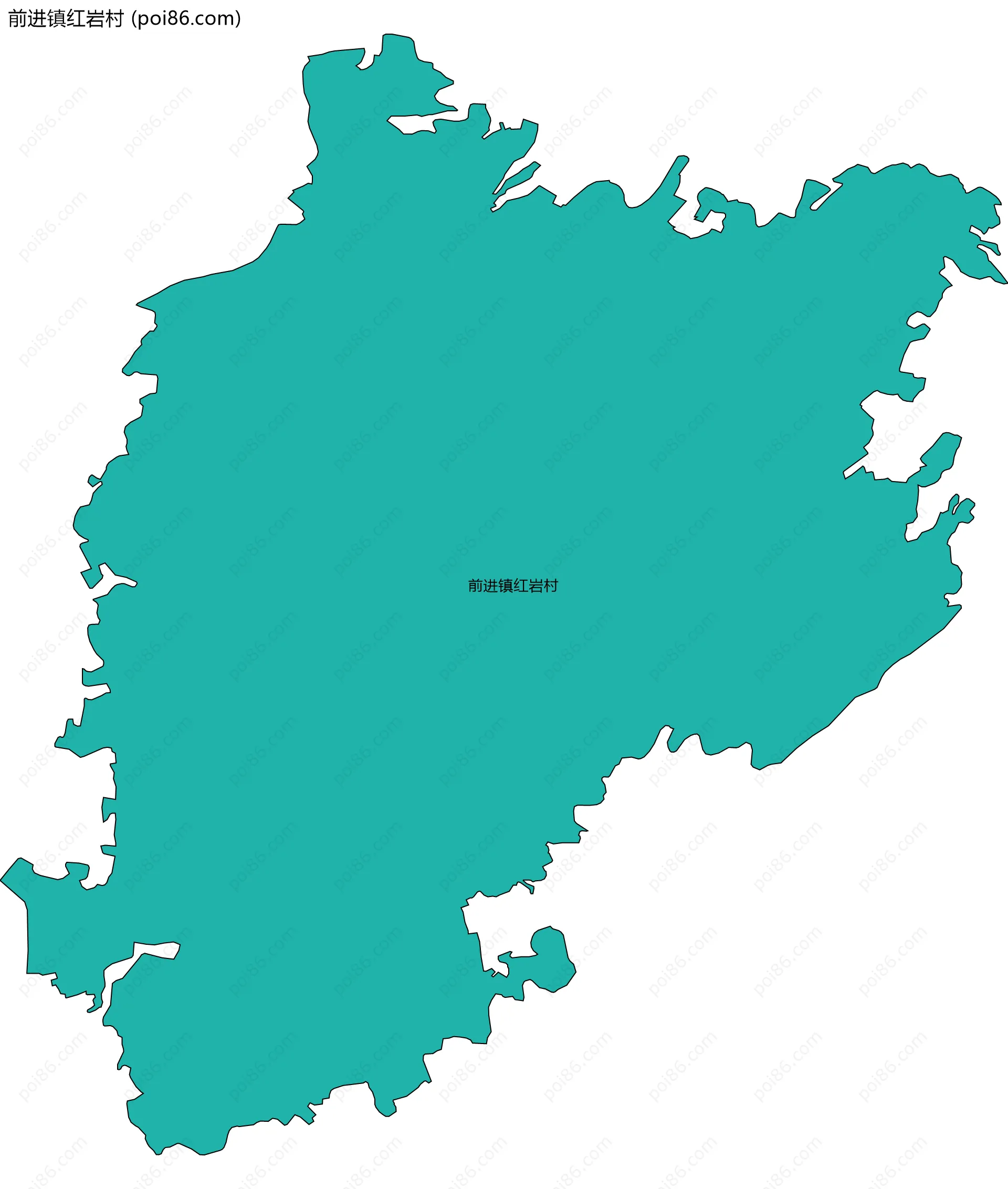 前进镇红岩村边界地图