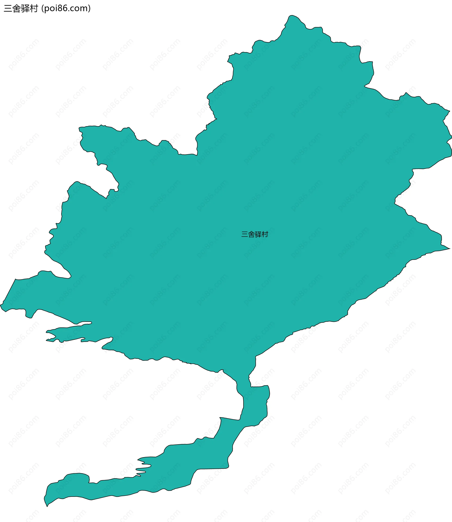 三舍驿村边界地图