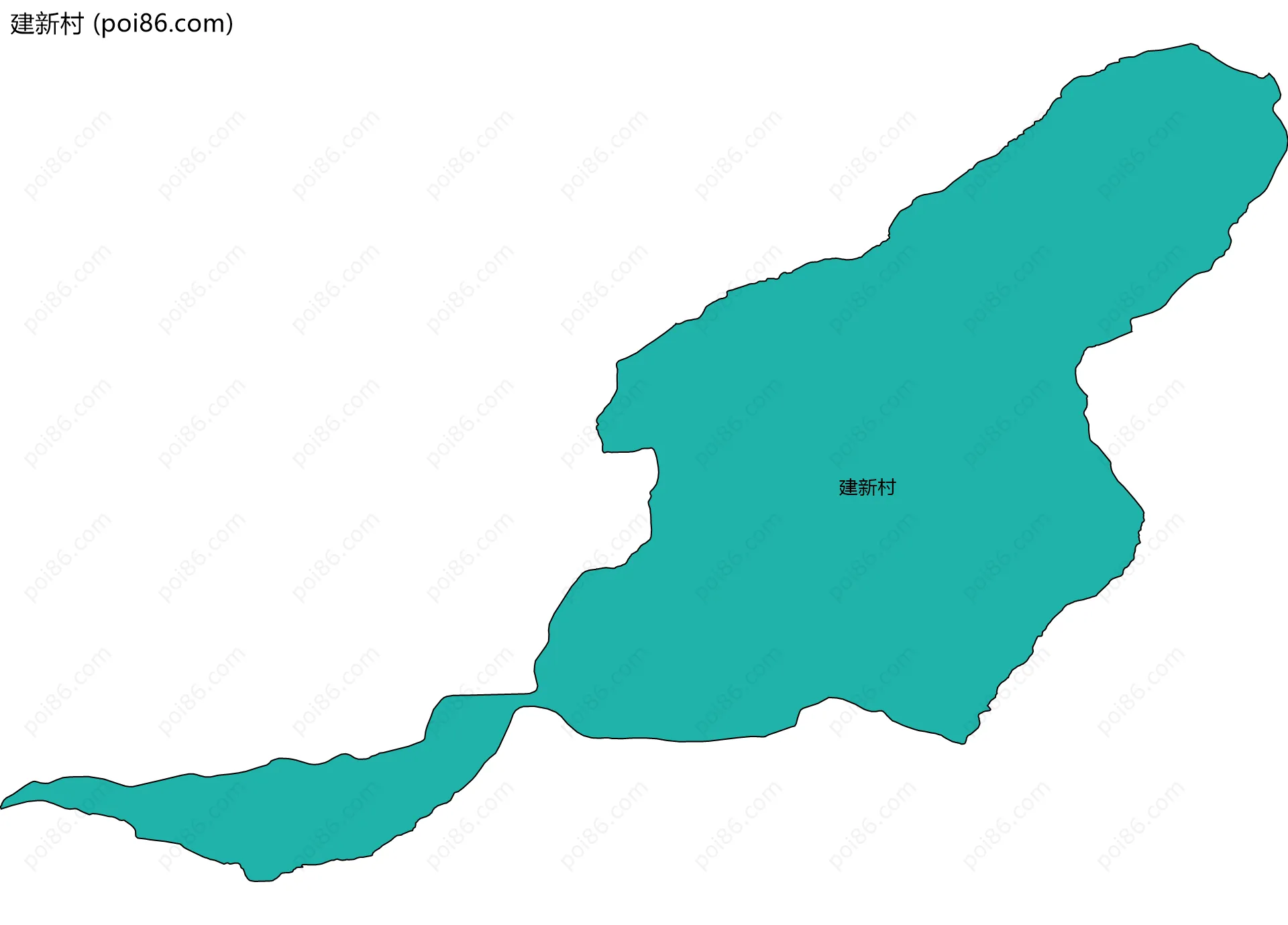 建新村边界地图
