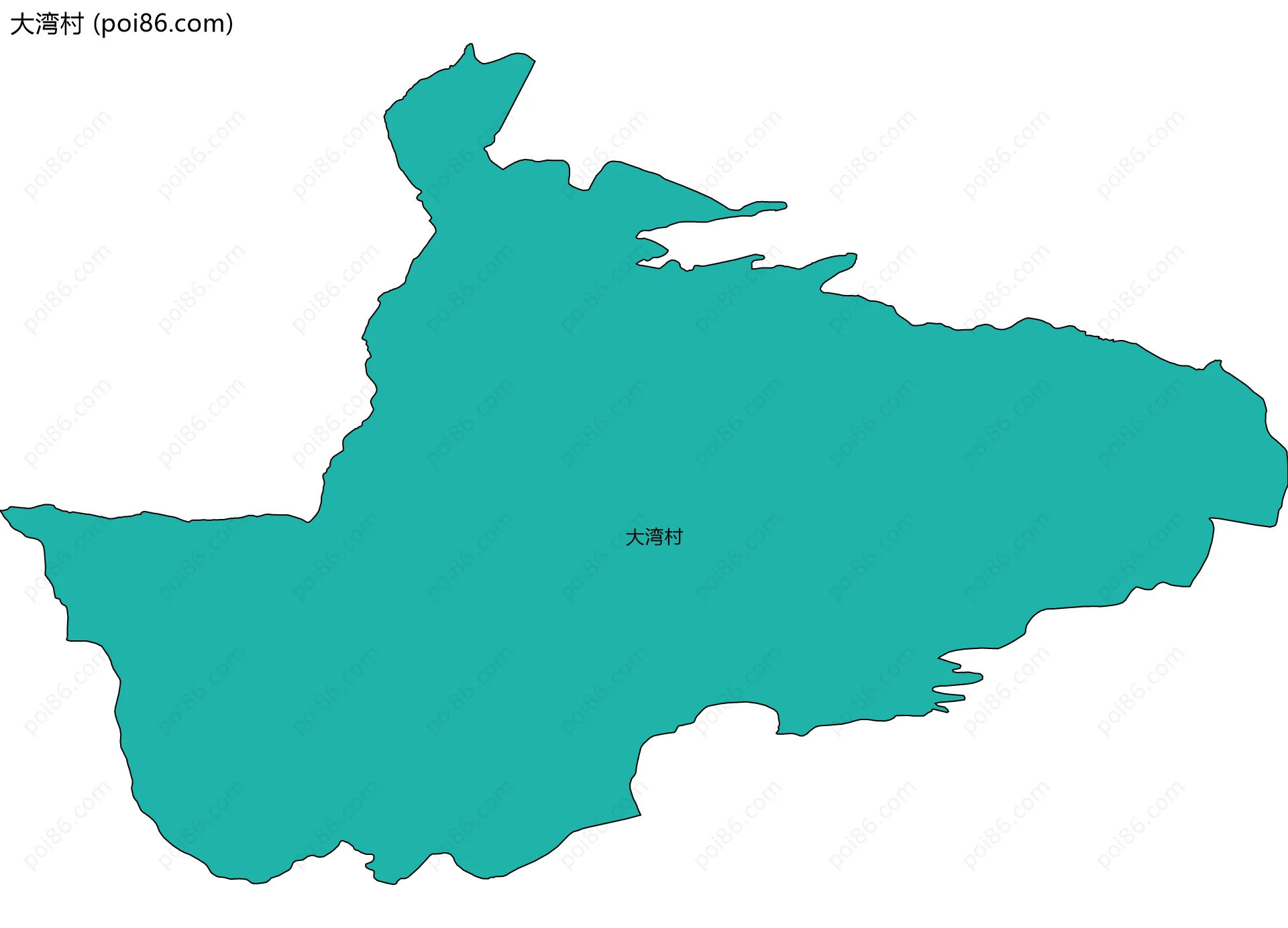 大湾村边界地图