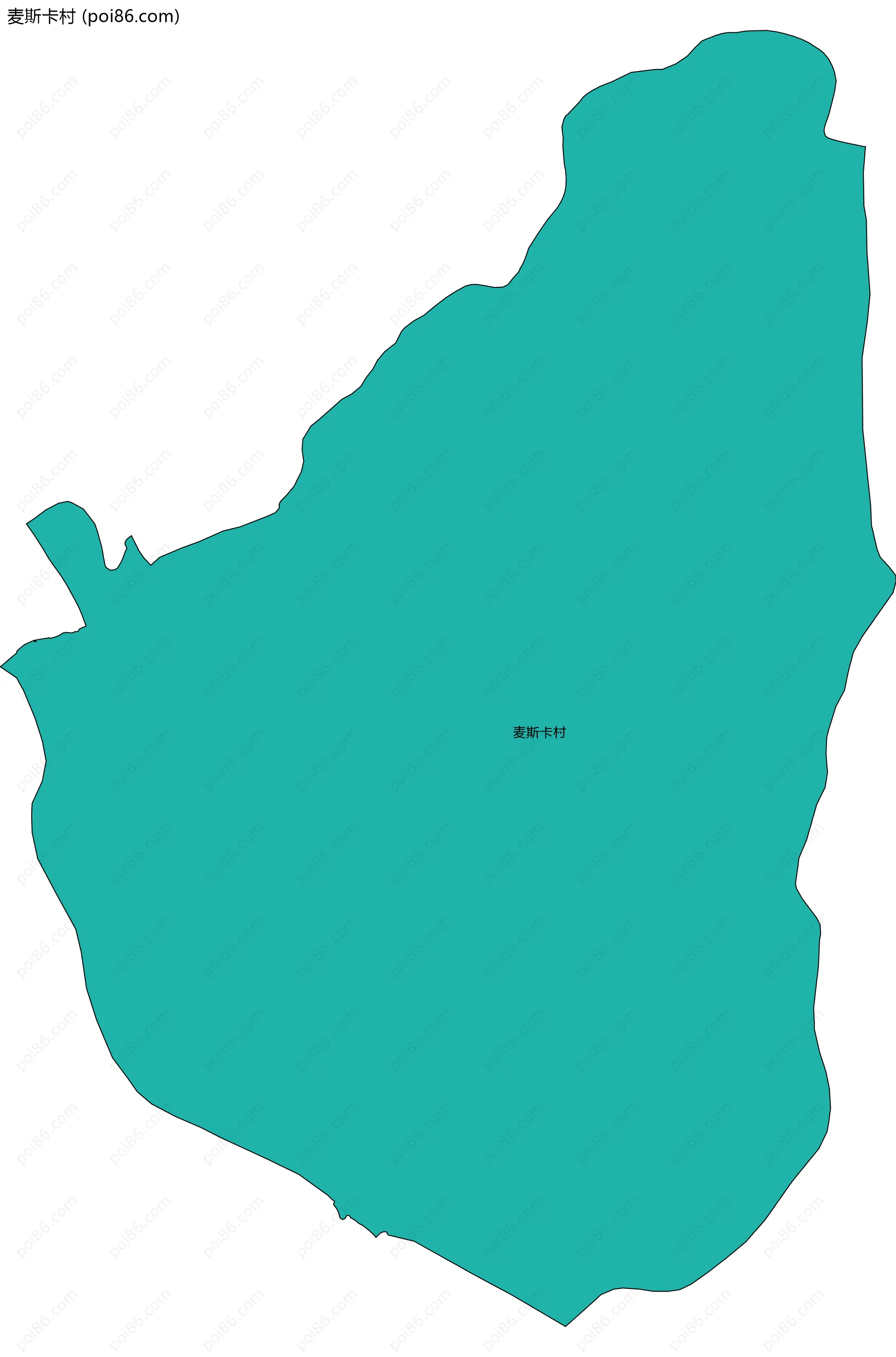 麦斯卡村边界地图