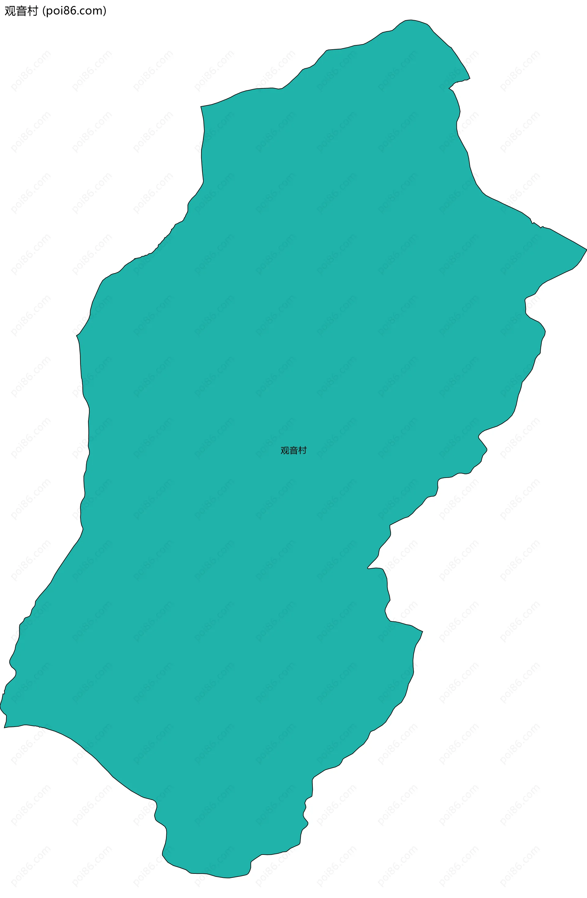 观音村边界地图