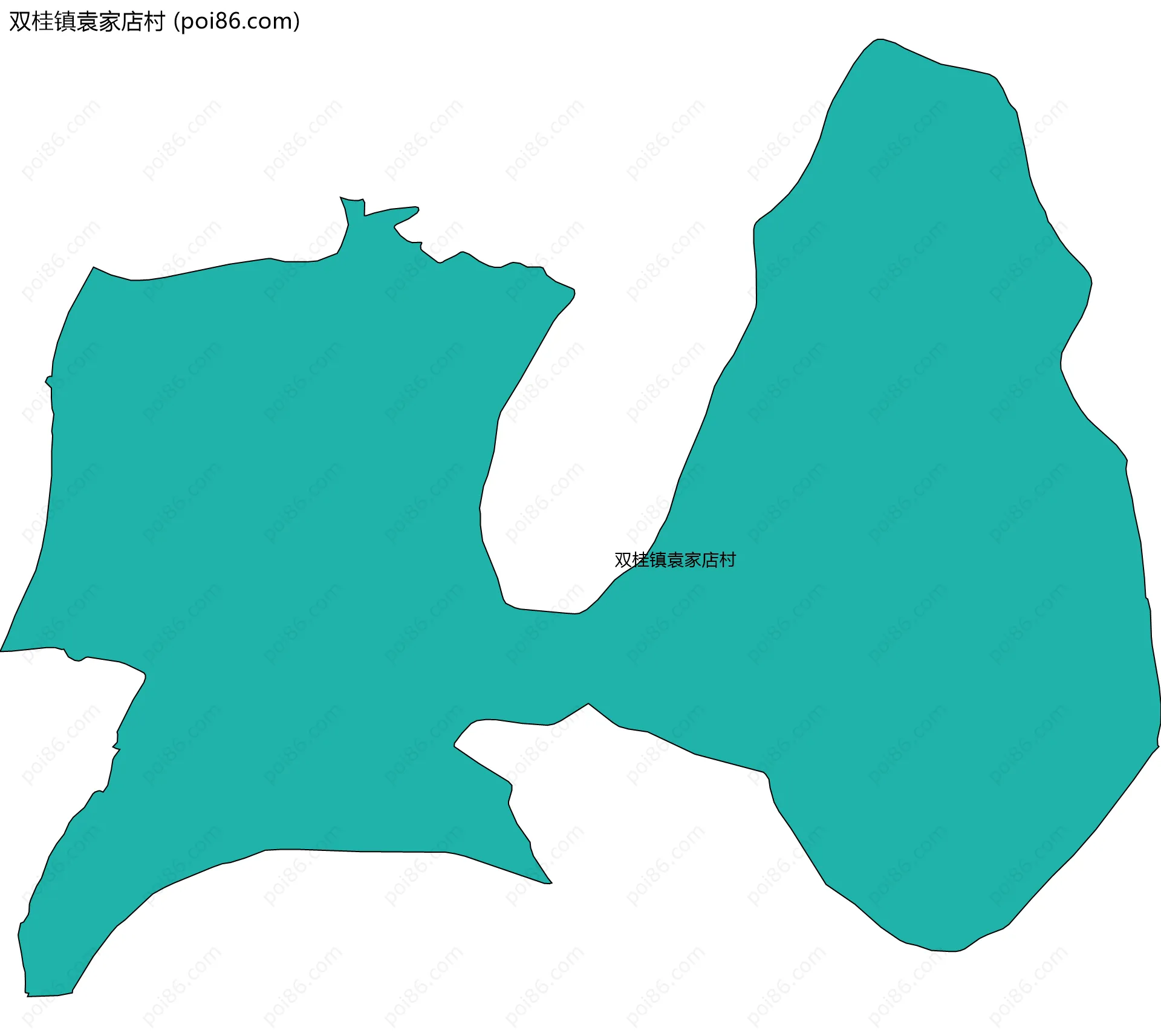 双桂镇袁家店村边界地图