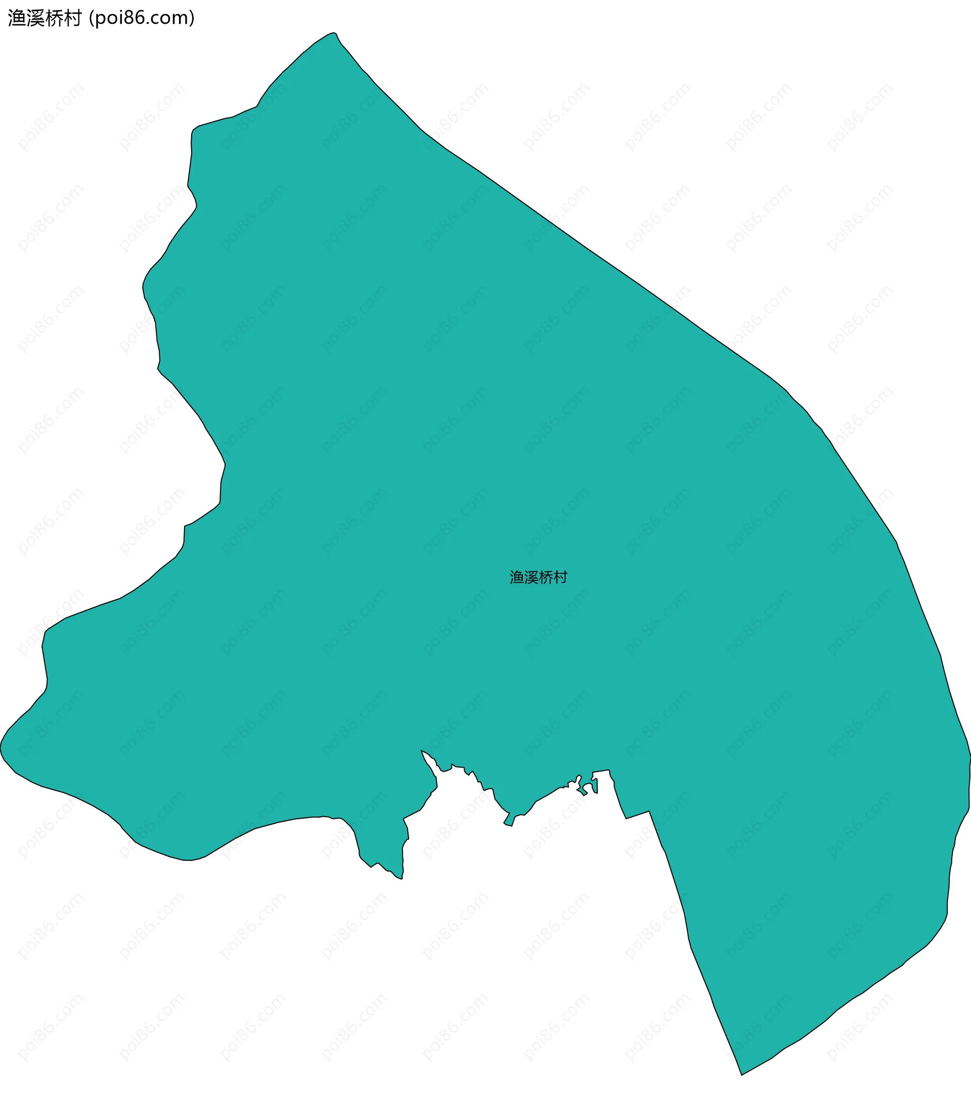 渔溪桥村边界地图