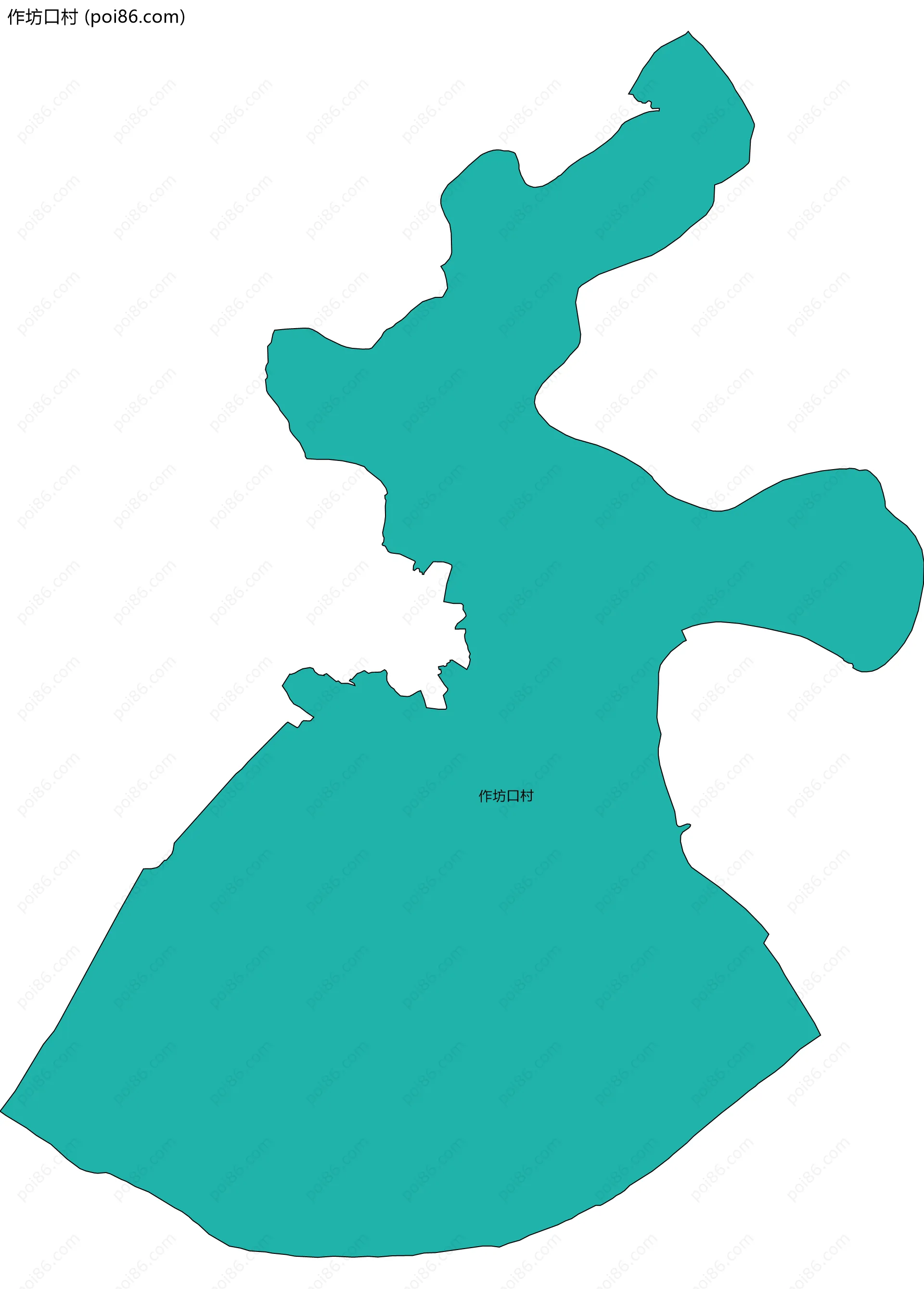 作坊口村边界地图