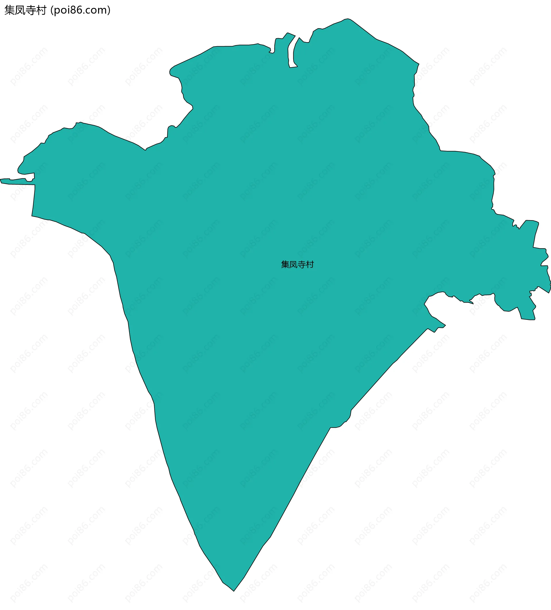 集凤寺村边界地图