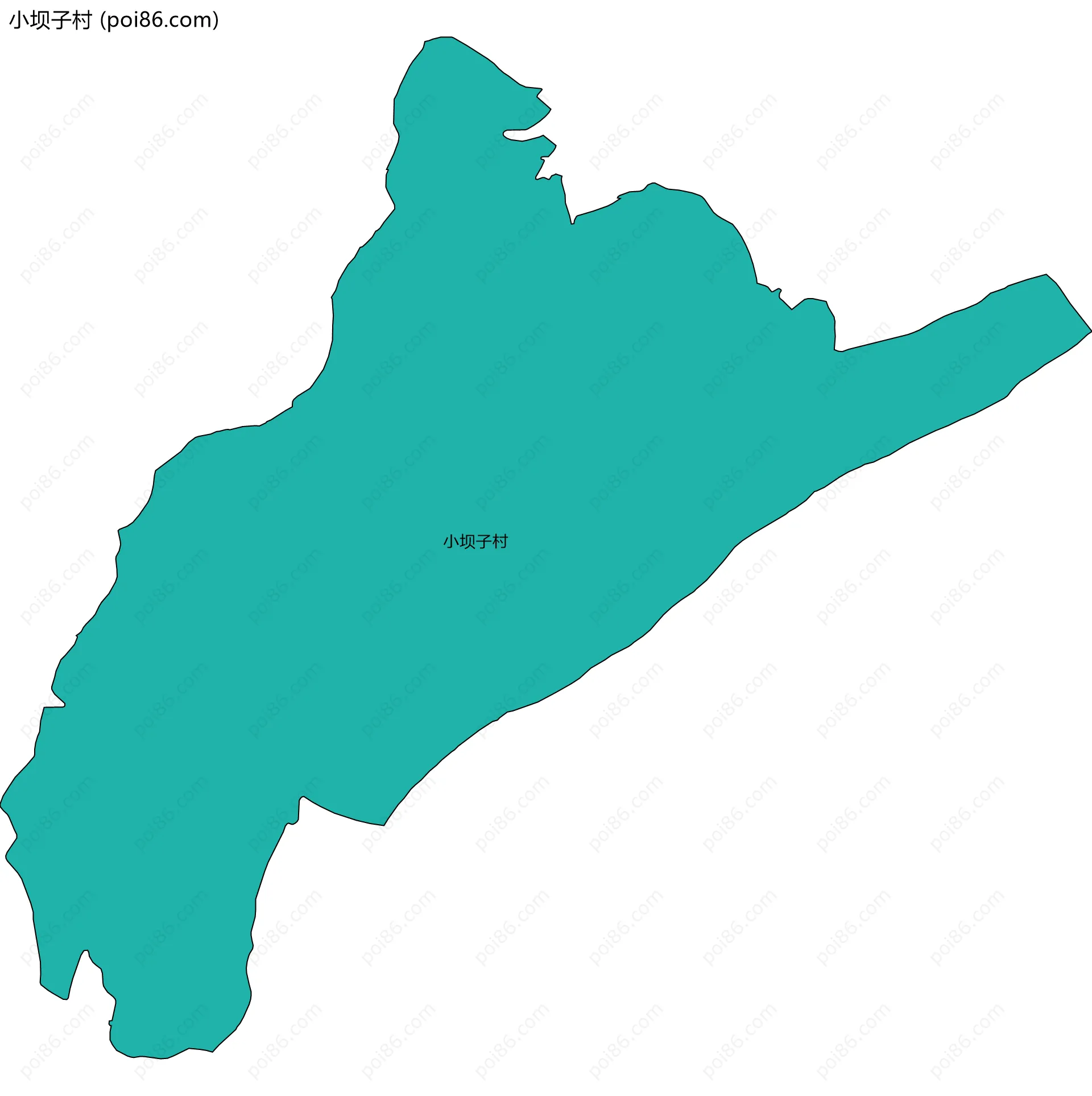 小坝子村边界地图