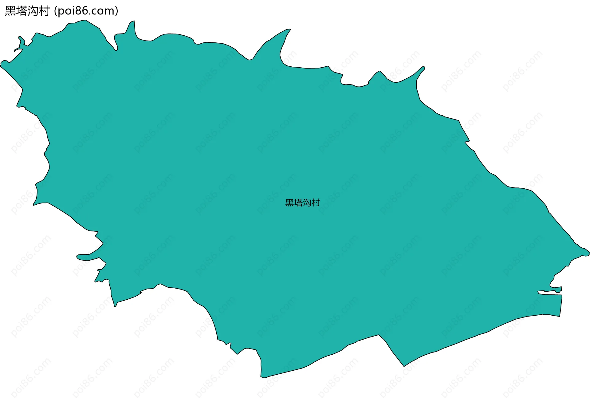 黑塔沟村边界地图