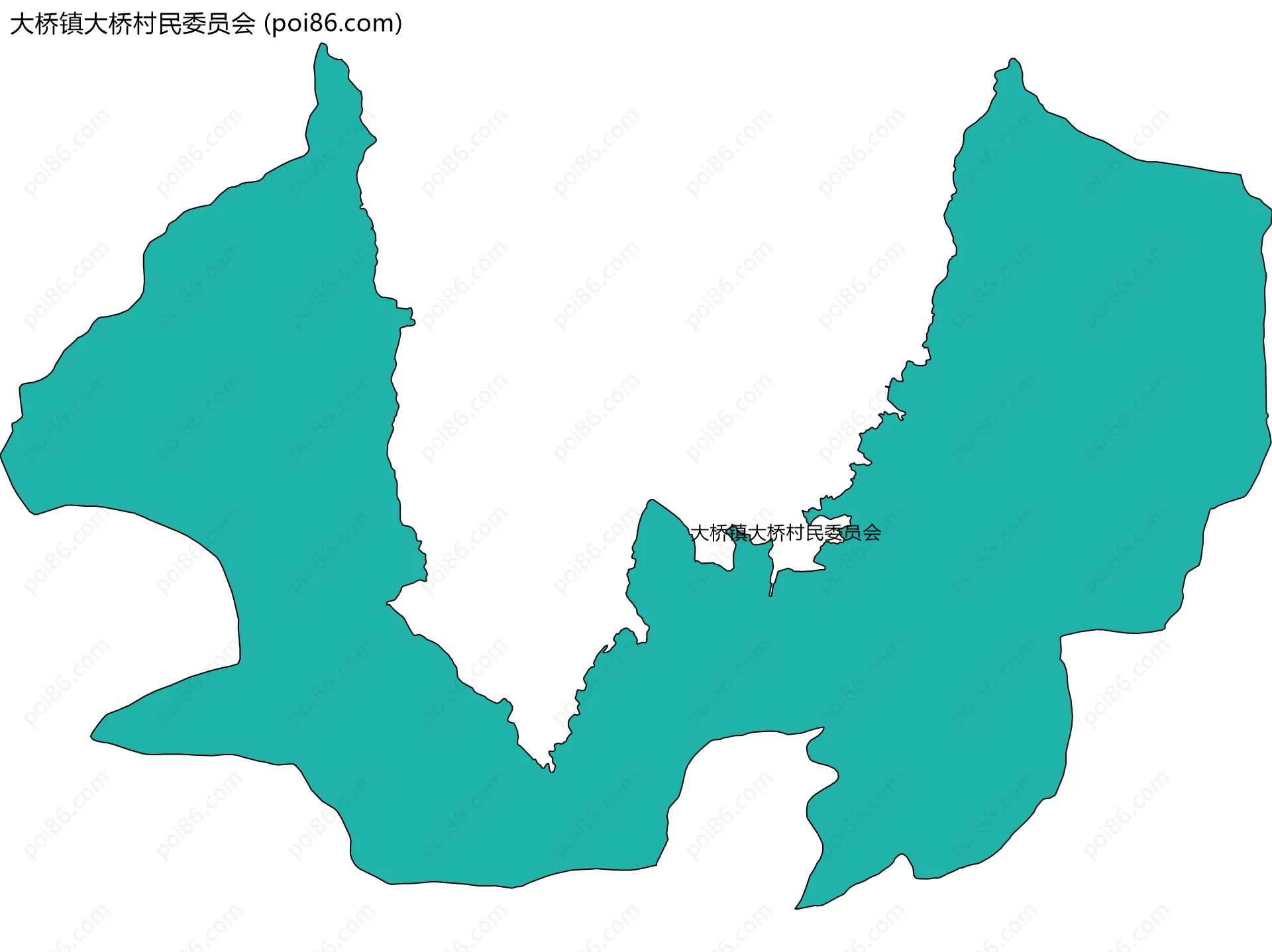 大桥镇大桥村民委员会边界地图