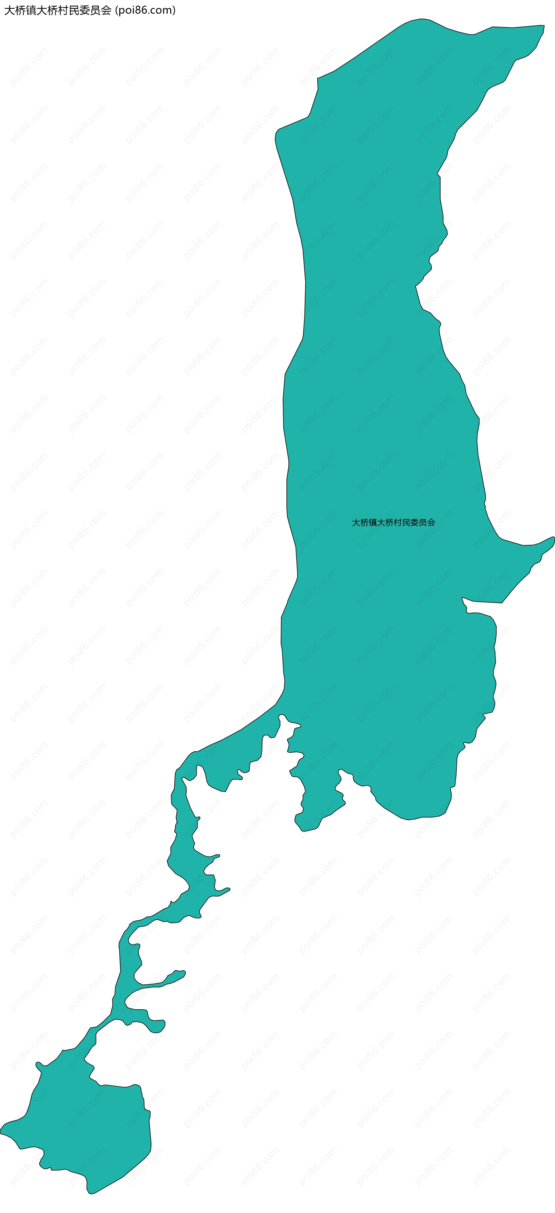 大桥镇大桥村民委员会边界地图
