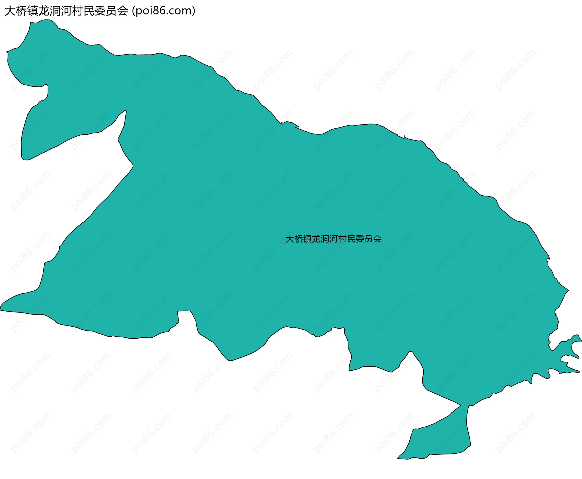 大桥镇龙洞河村民委员会边界地图