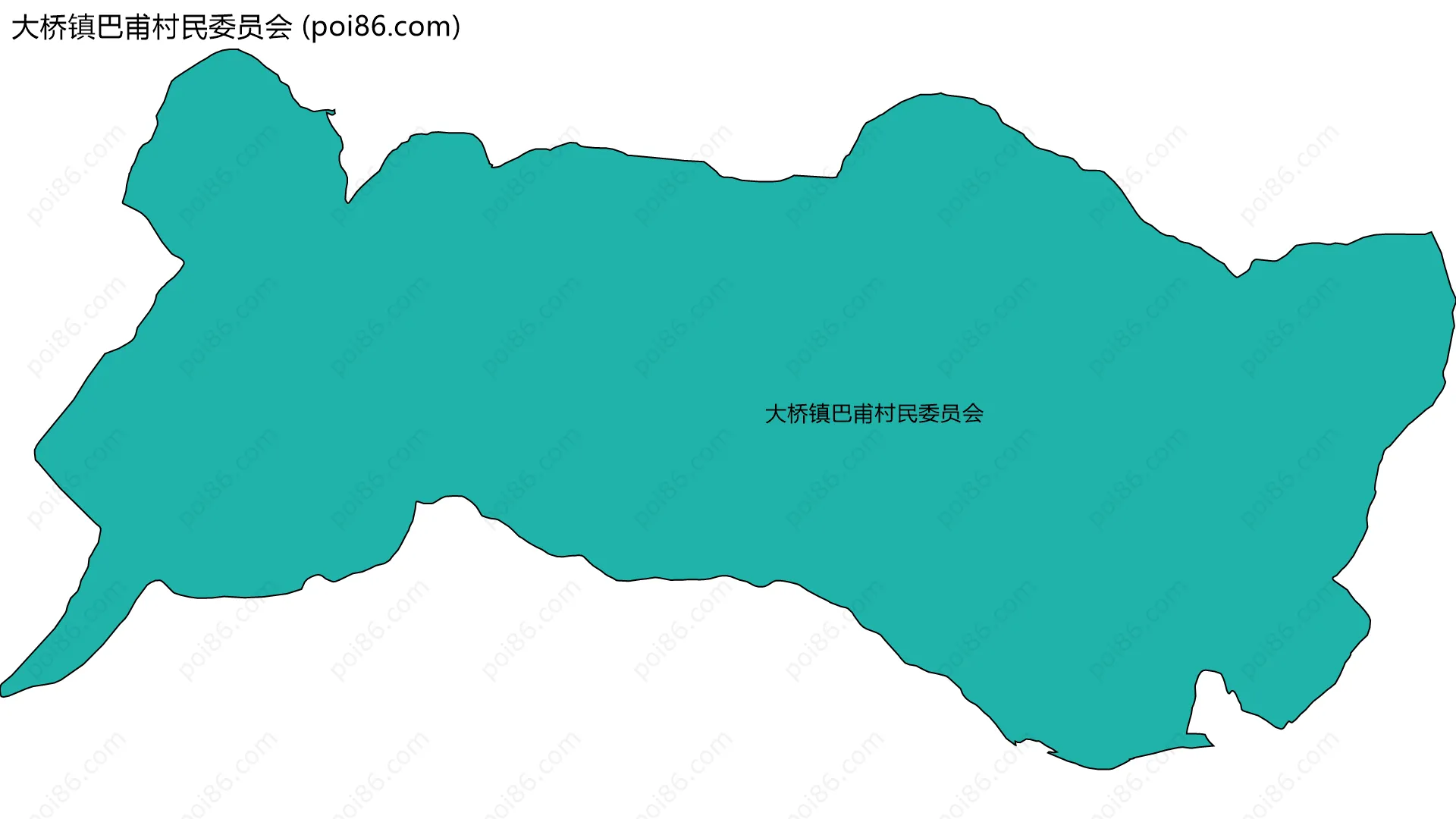 大桥镇巴甫村民委员会边界地图