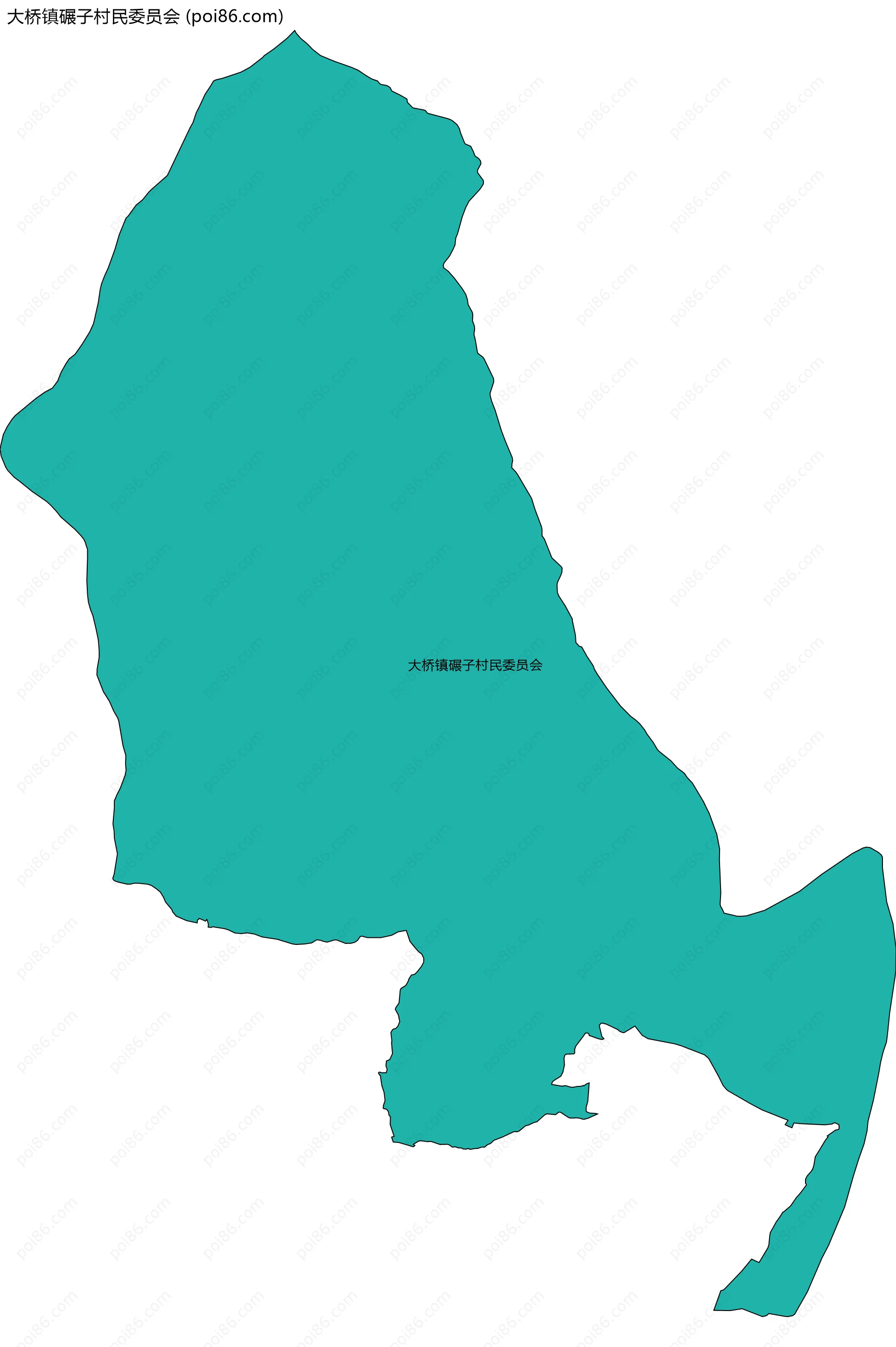 大桥镇碾子村民委员会边界地图