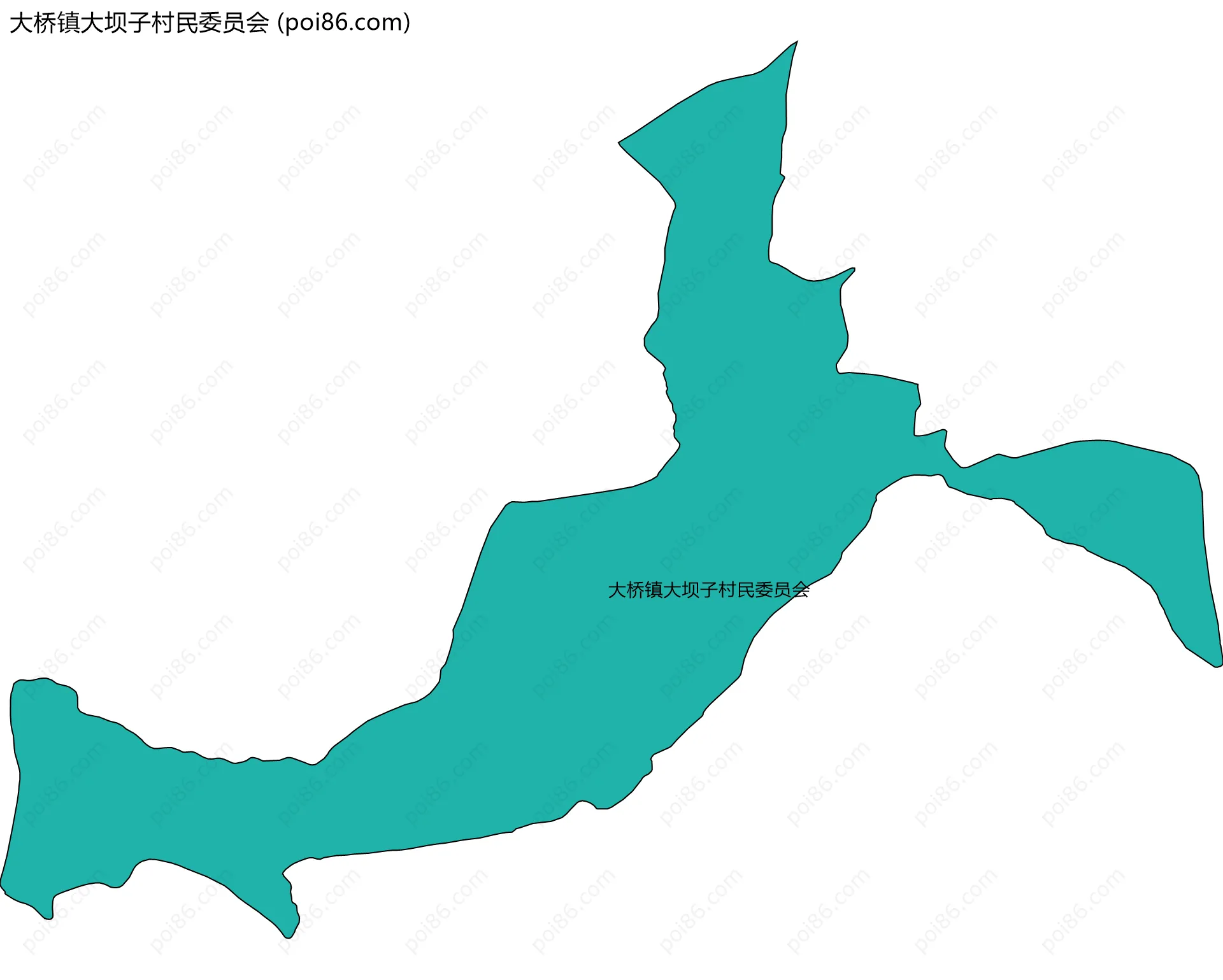 大桥镇大坝子村民委员会边界地图