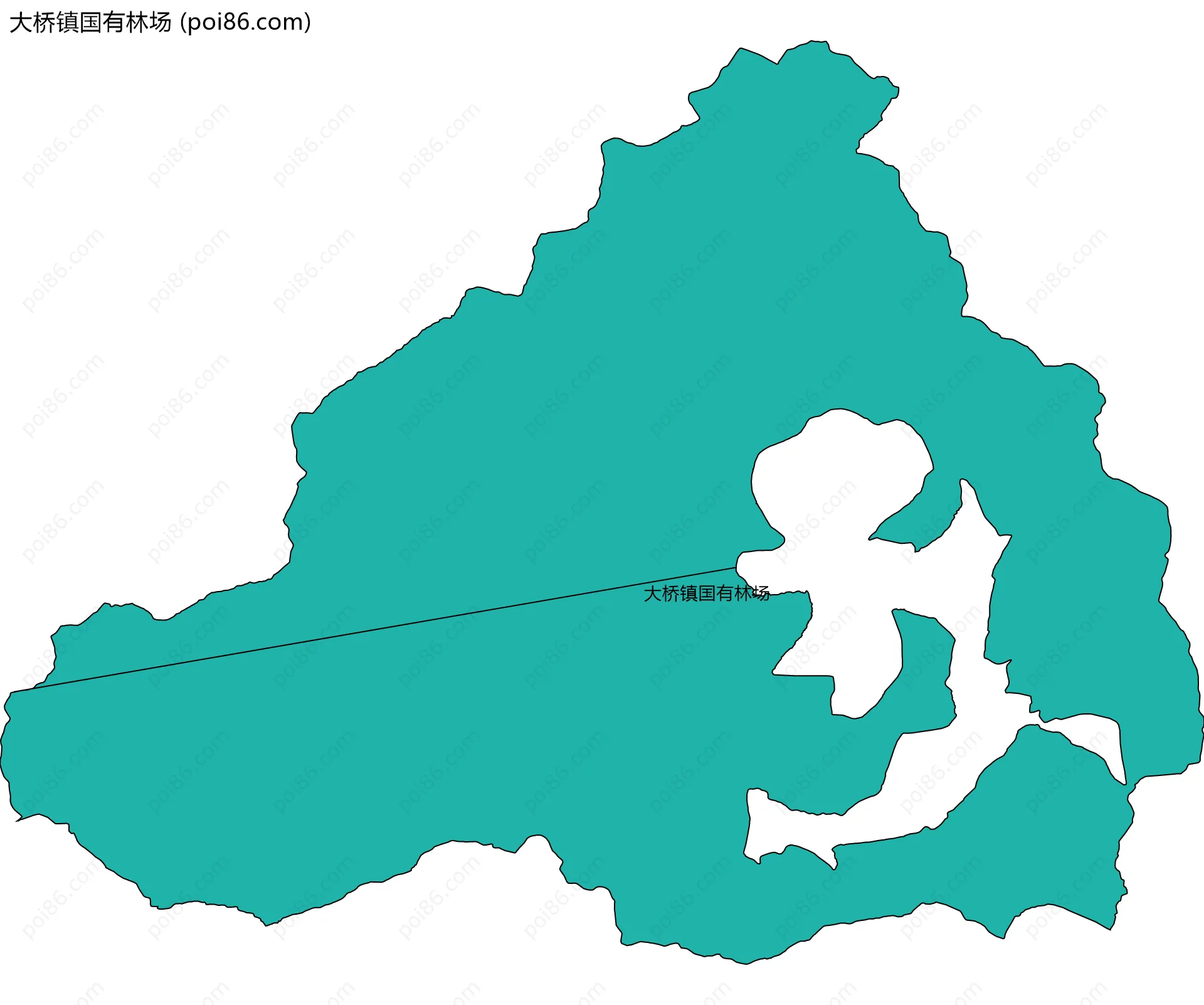 大桥镇国有林场边界地图