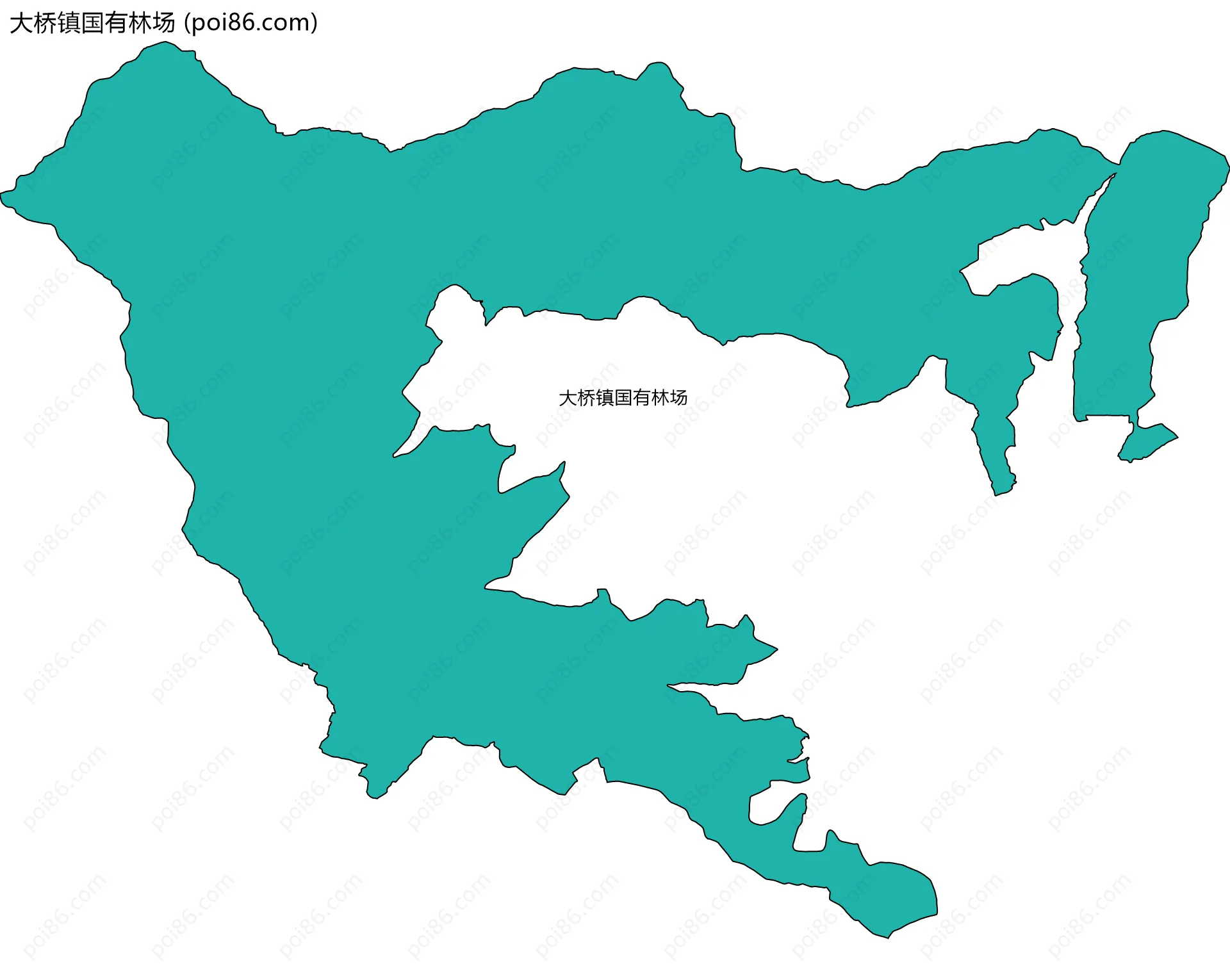 大桥镇国有林场边界地图