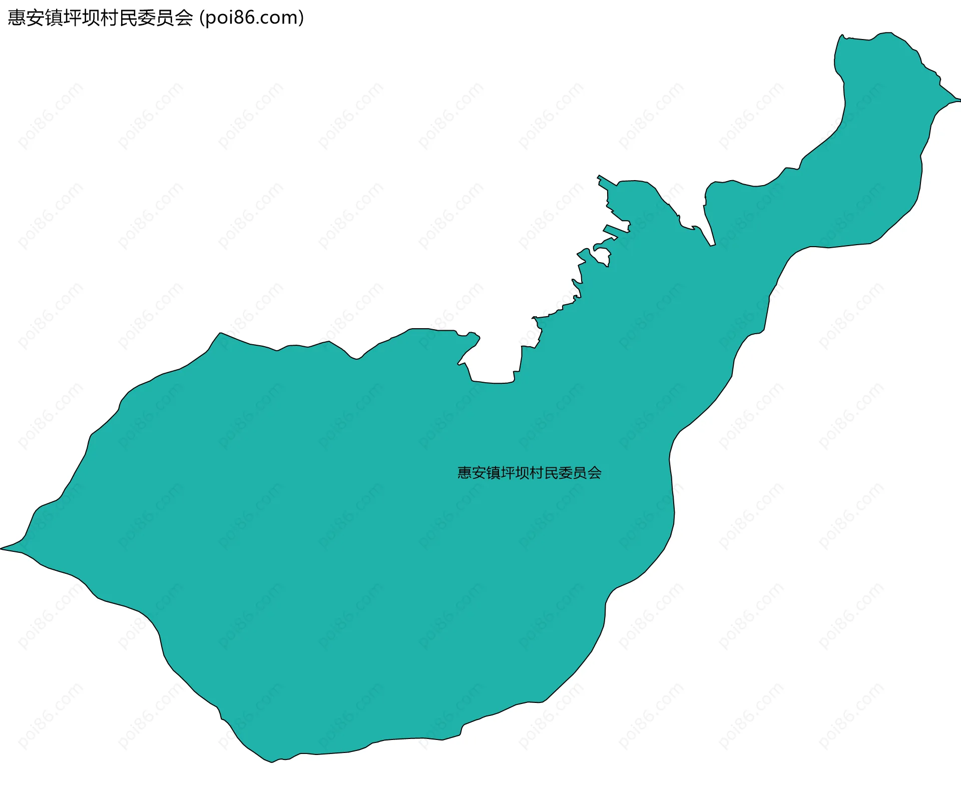 惠安镇坪坝村民委员会边界地图