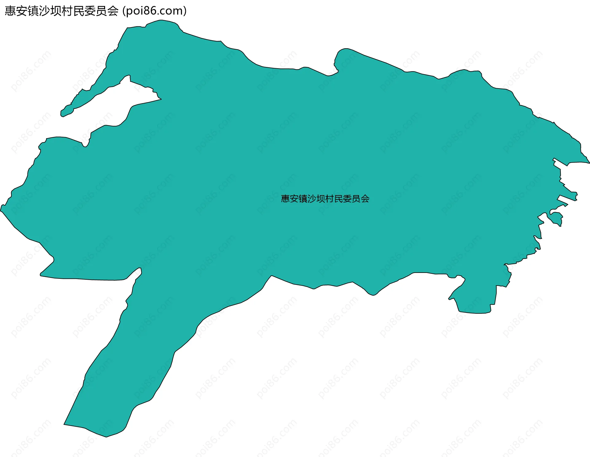 惠安镇沙坝村民委员会边界地图