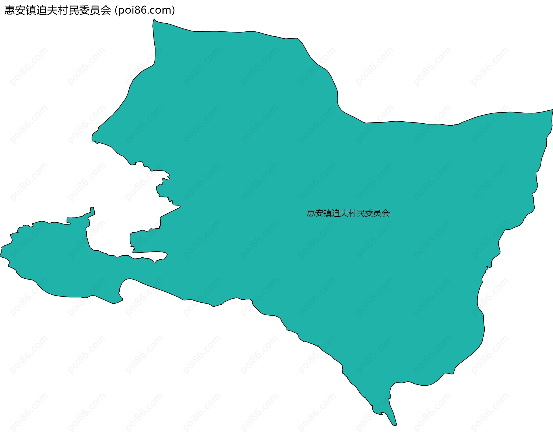 惠安镇迫夫村民委员会边界地图