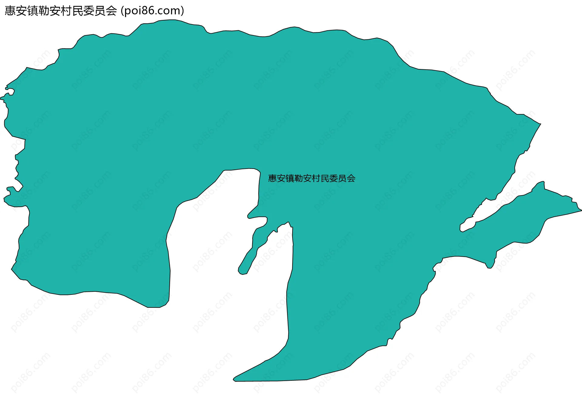 惠安镇勒安村民委员会边界地图
