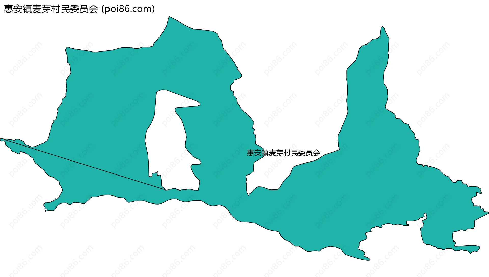 惠安镇麦芽村民委员会边界地图