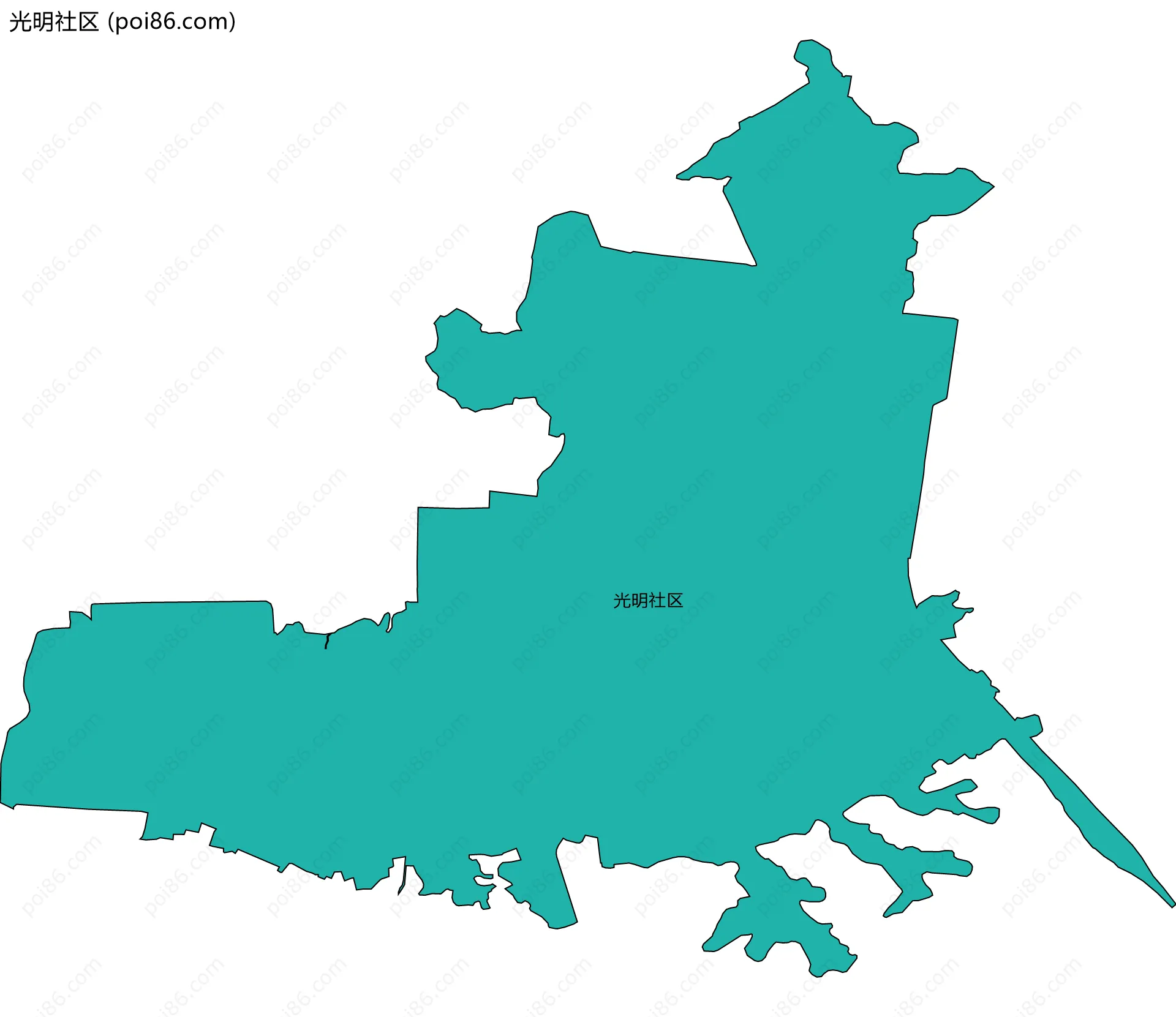 光明社区边界地图