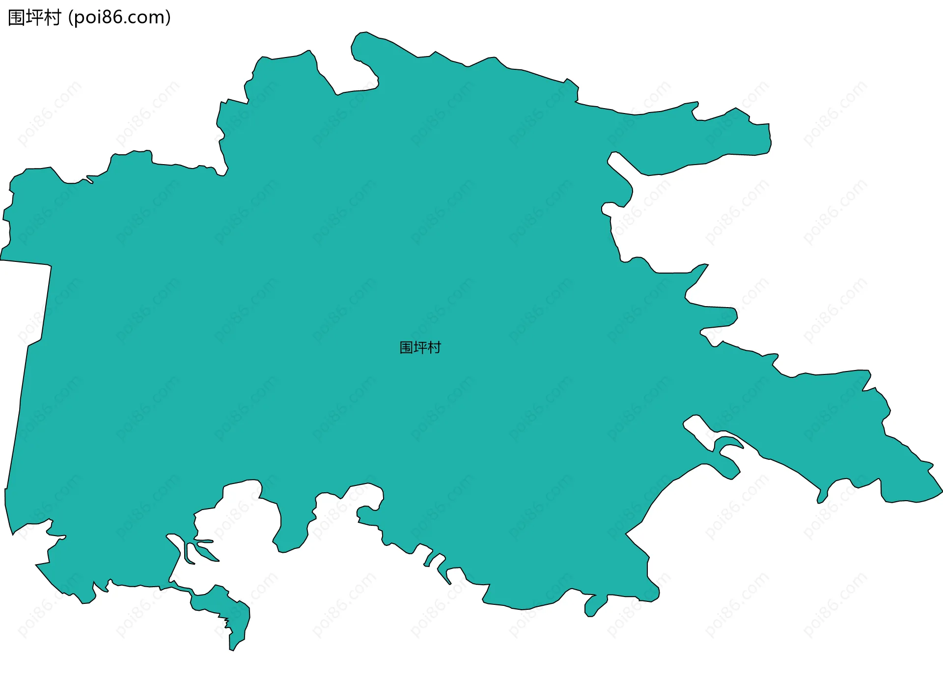 围坪村边界地图