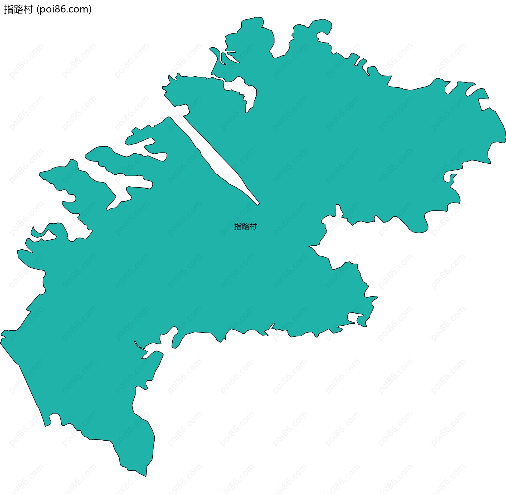 指路村边界地图