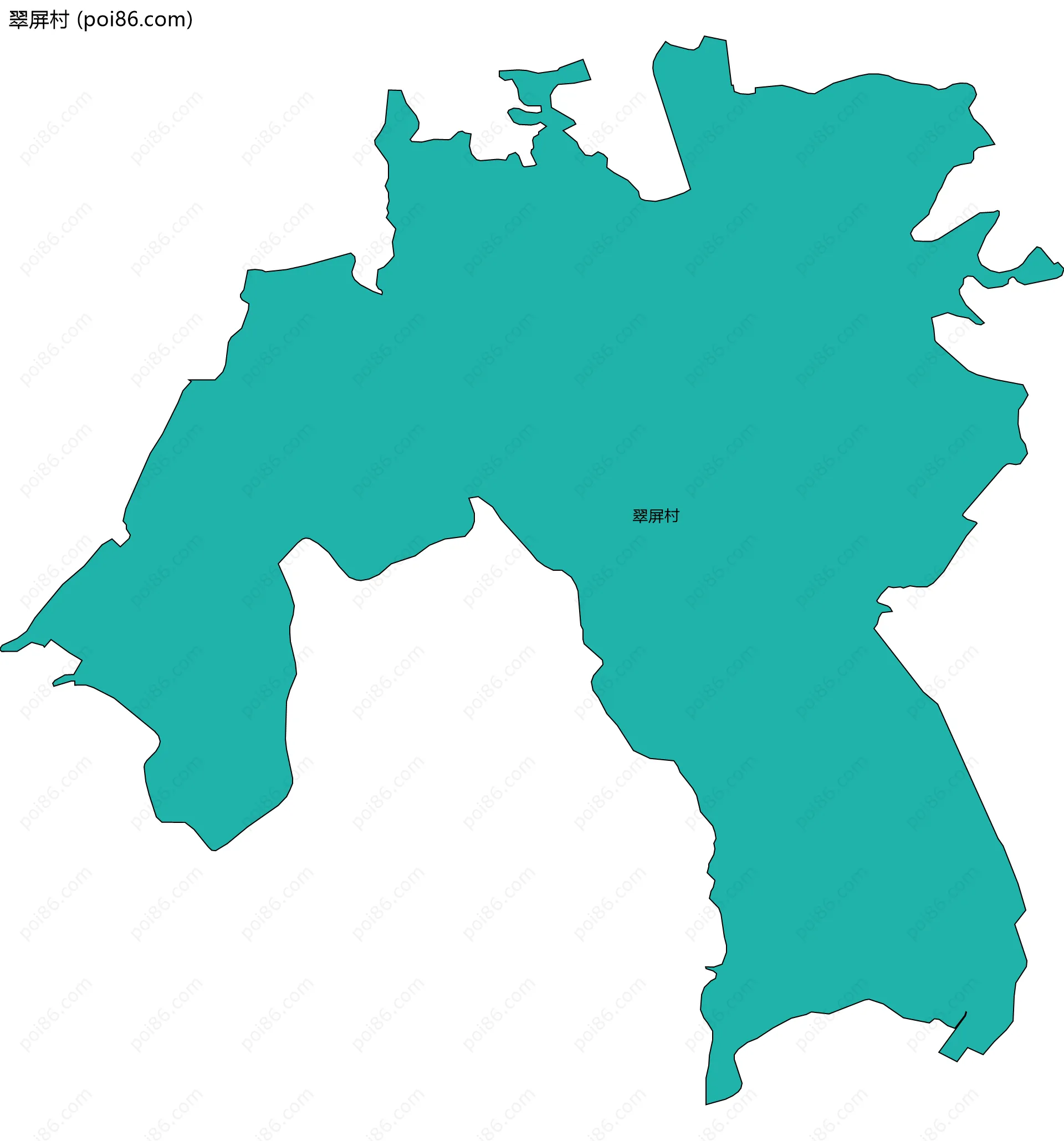 翠屏村边界地图