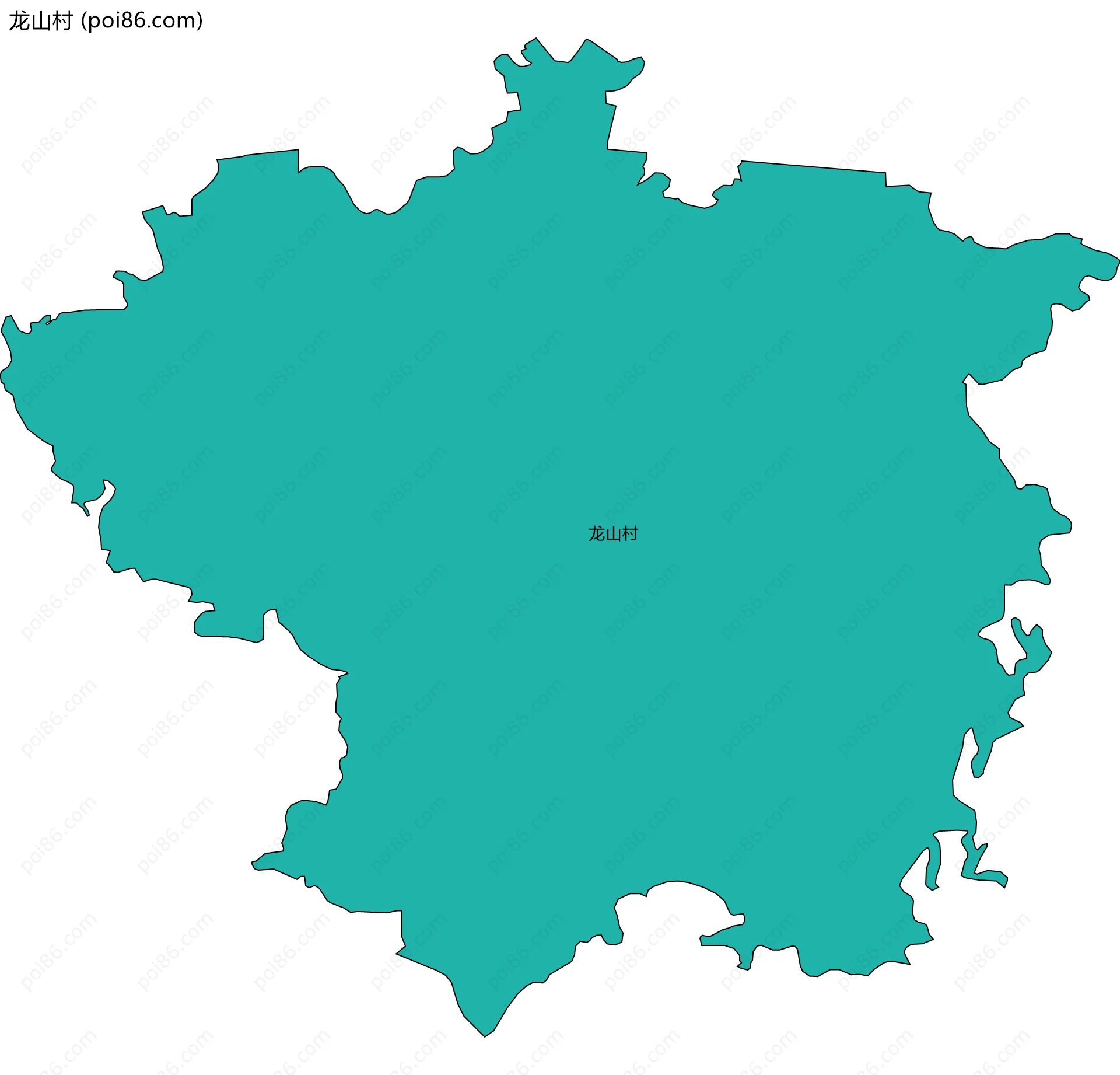 龙山村边界地图