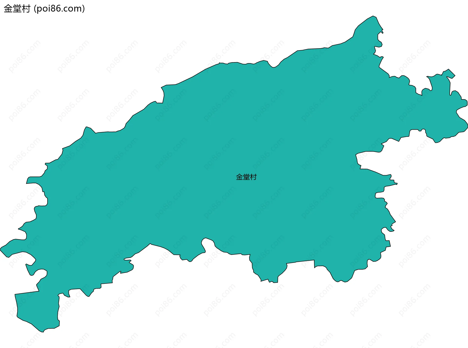 金堂村边界地图