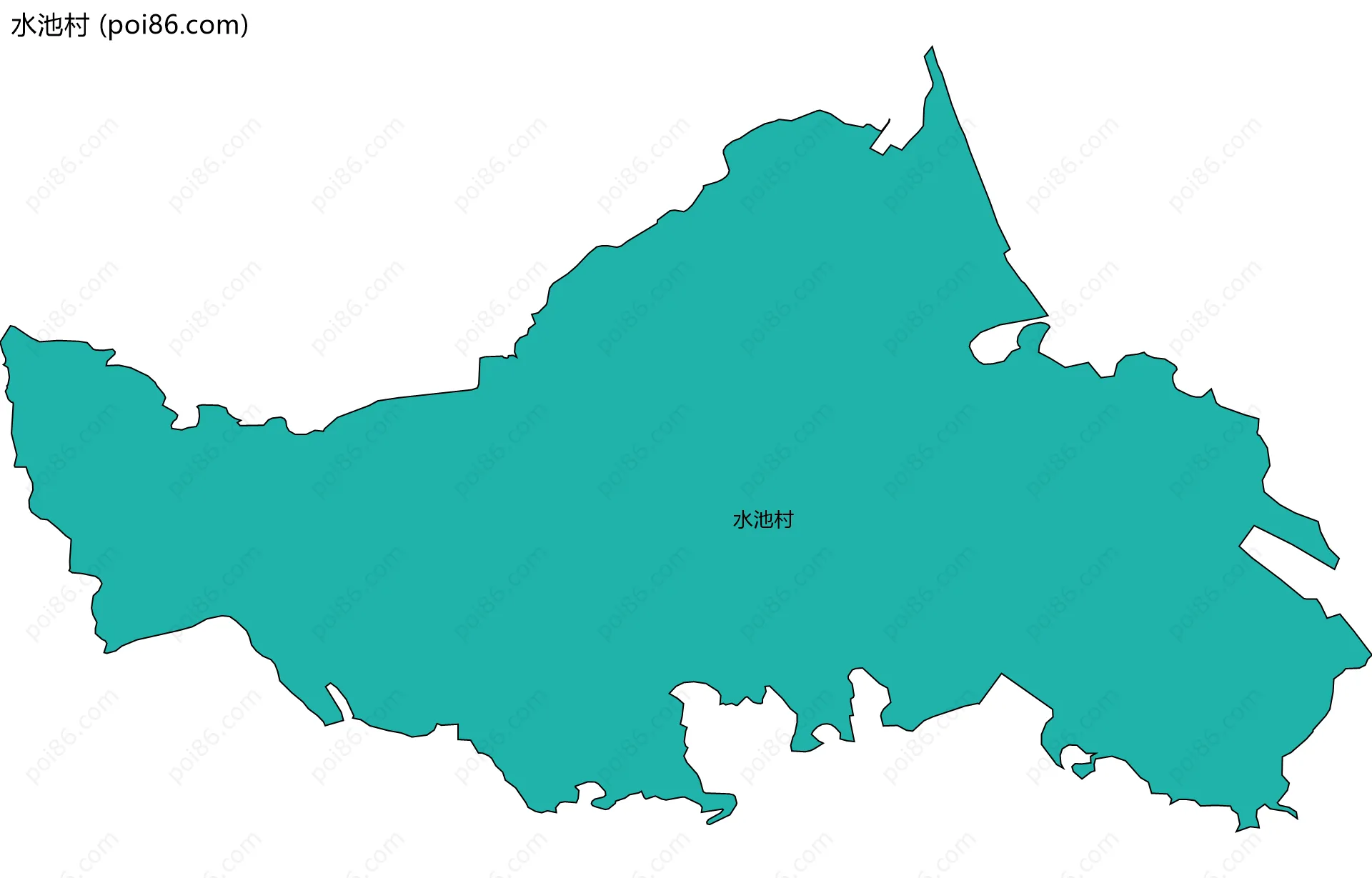 水池村边界地图