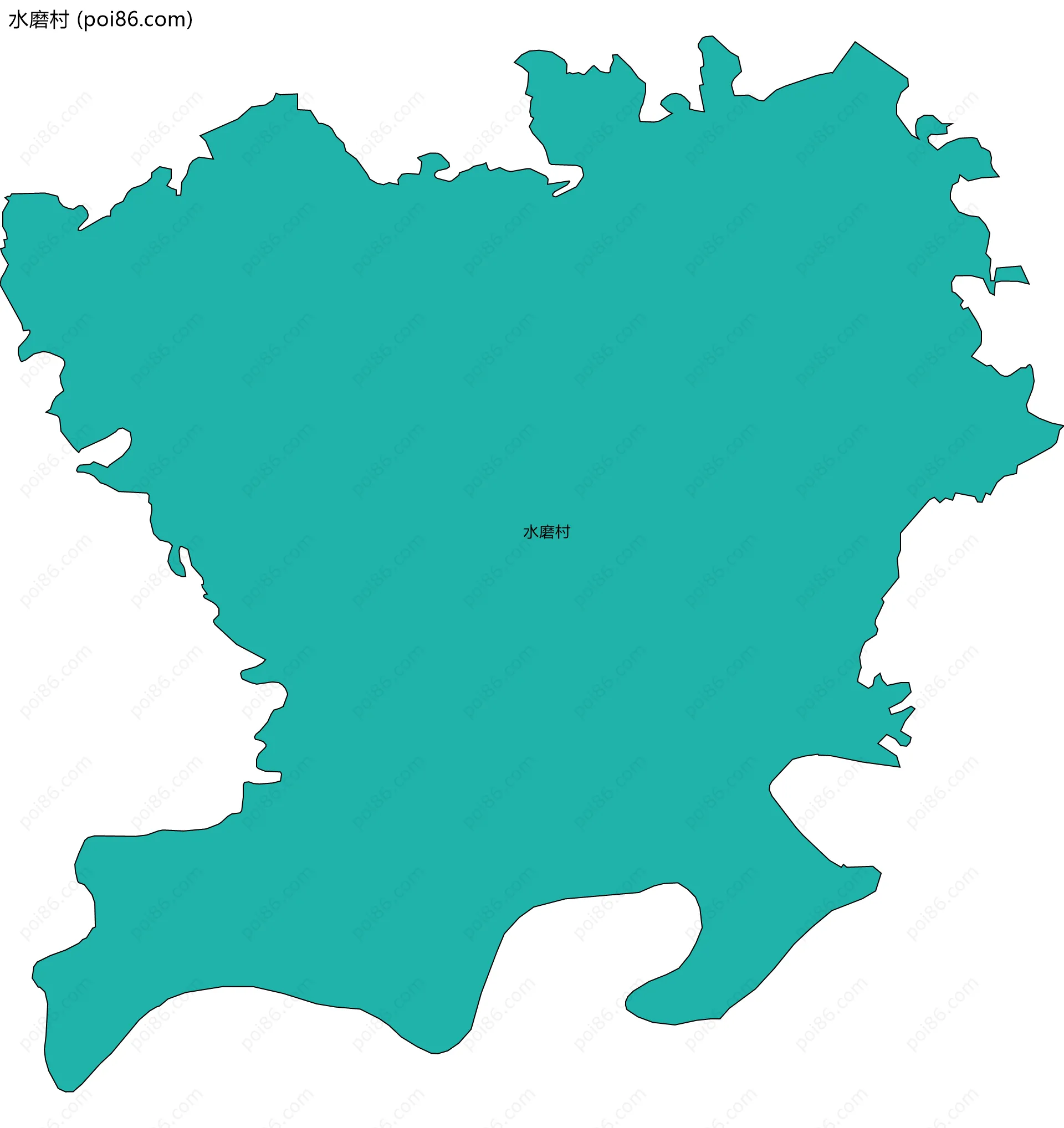 水磨村边界地图