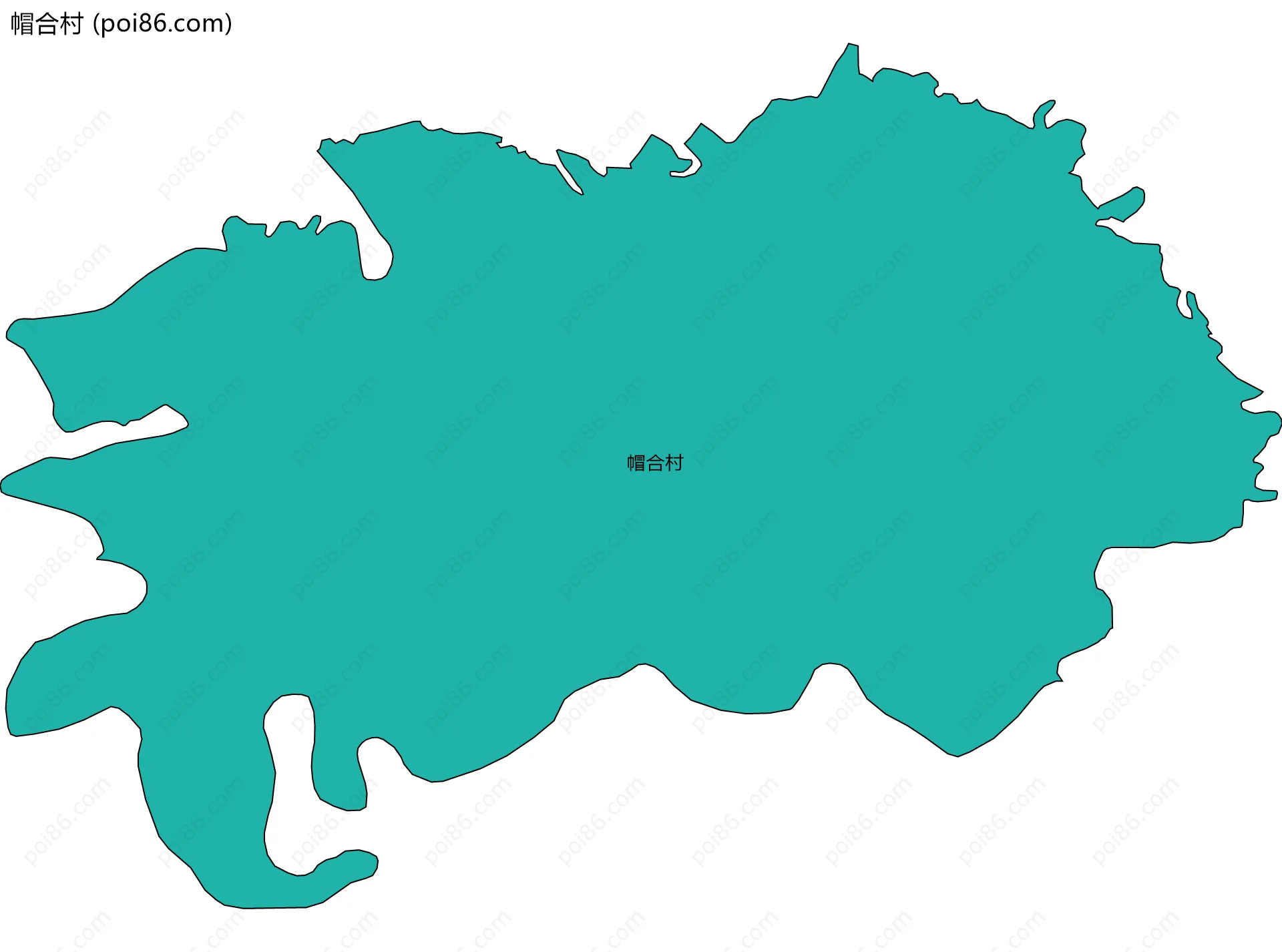 帽合村边界地图