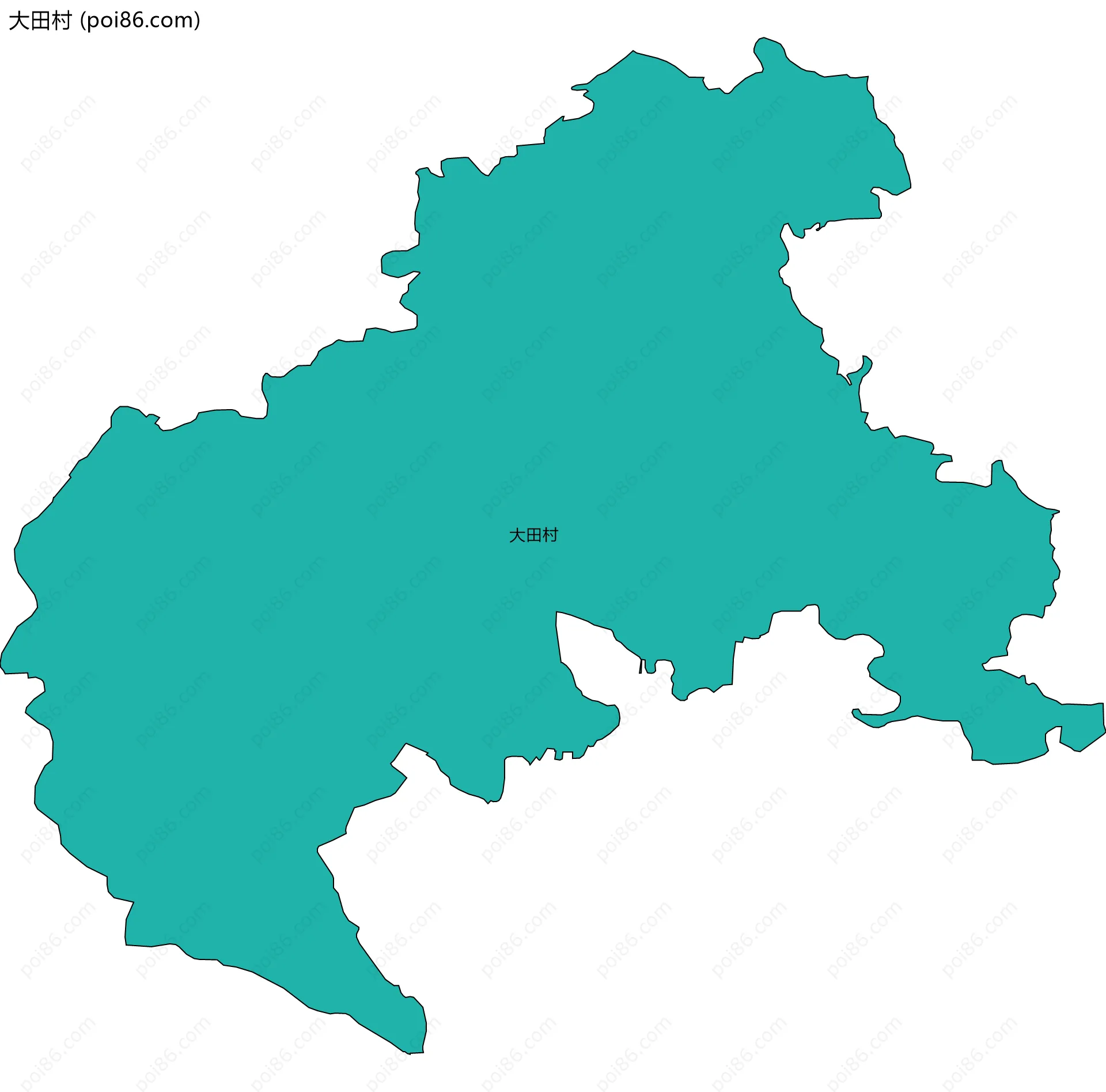 大田村边界地图