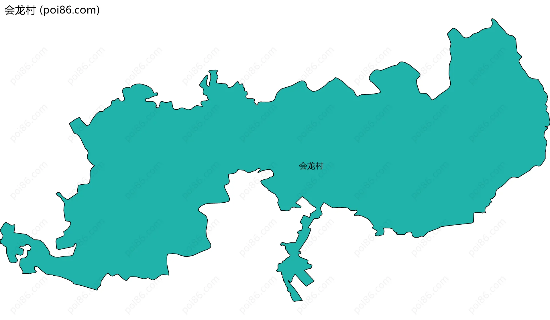 会龙村边界地图