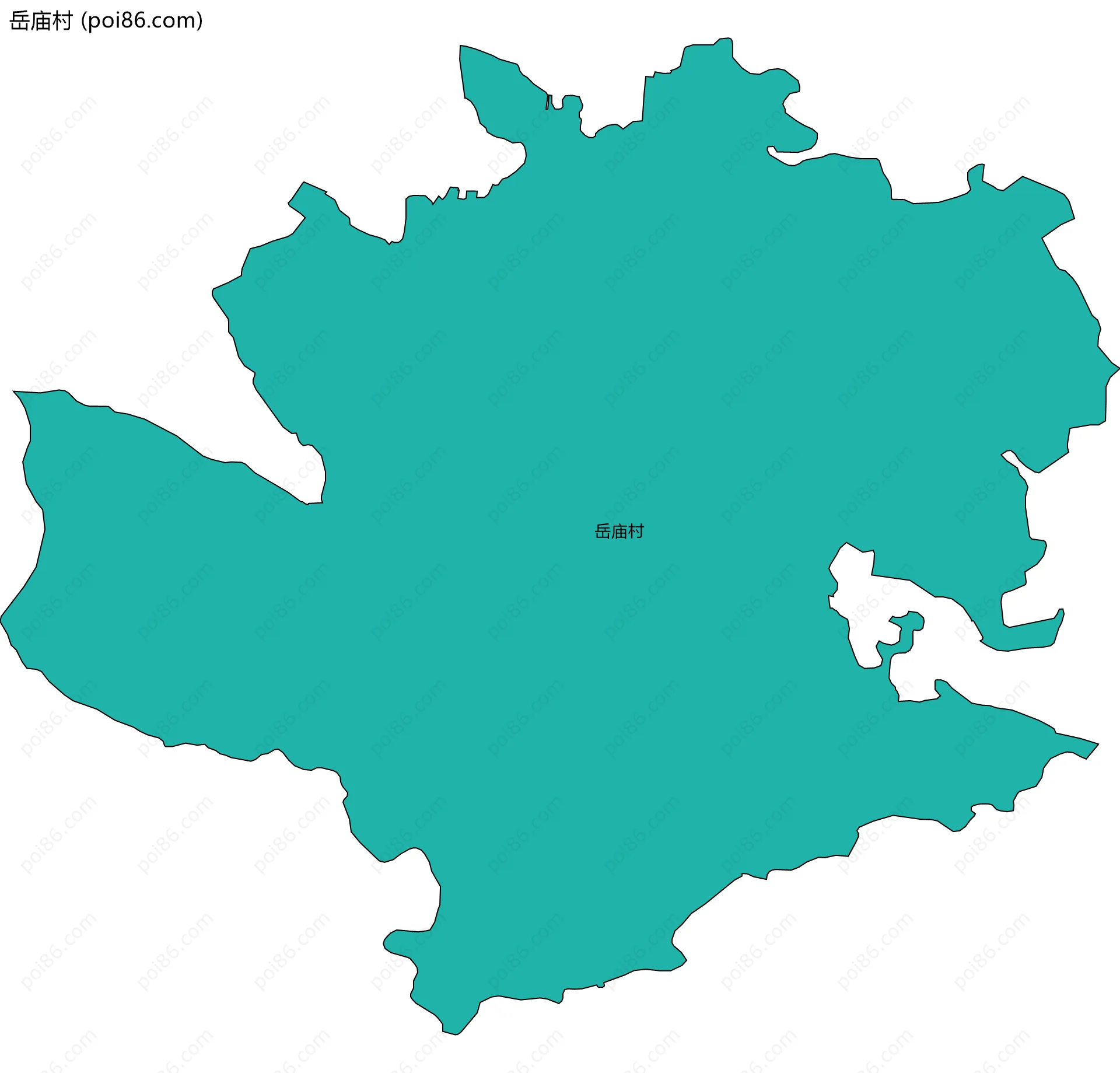 岳庙村边界地图