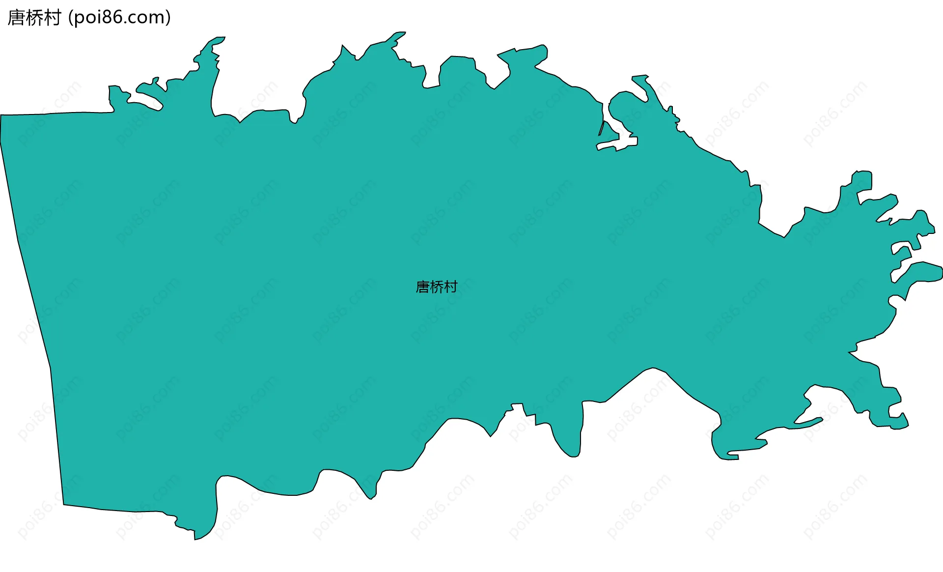 唐桥村边界地图