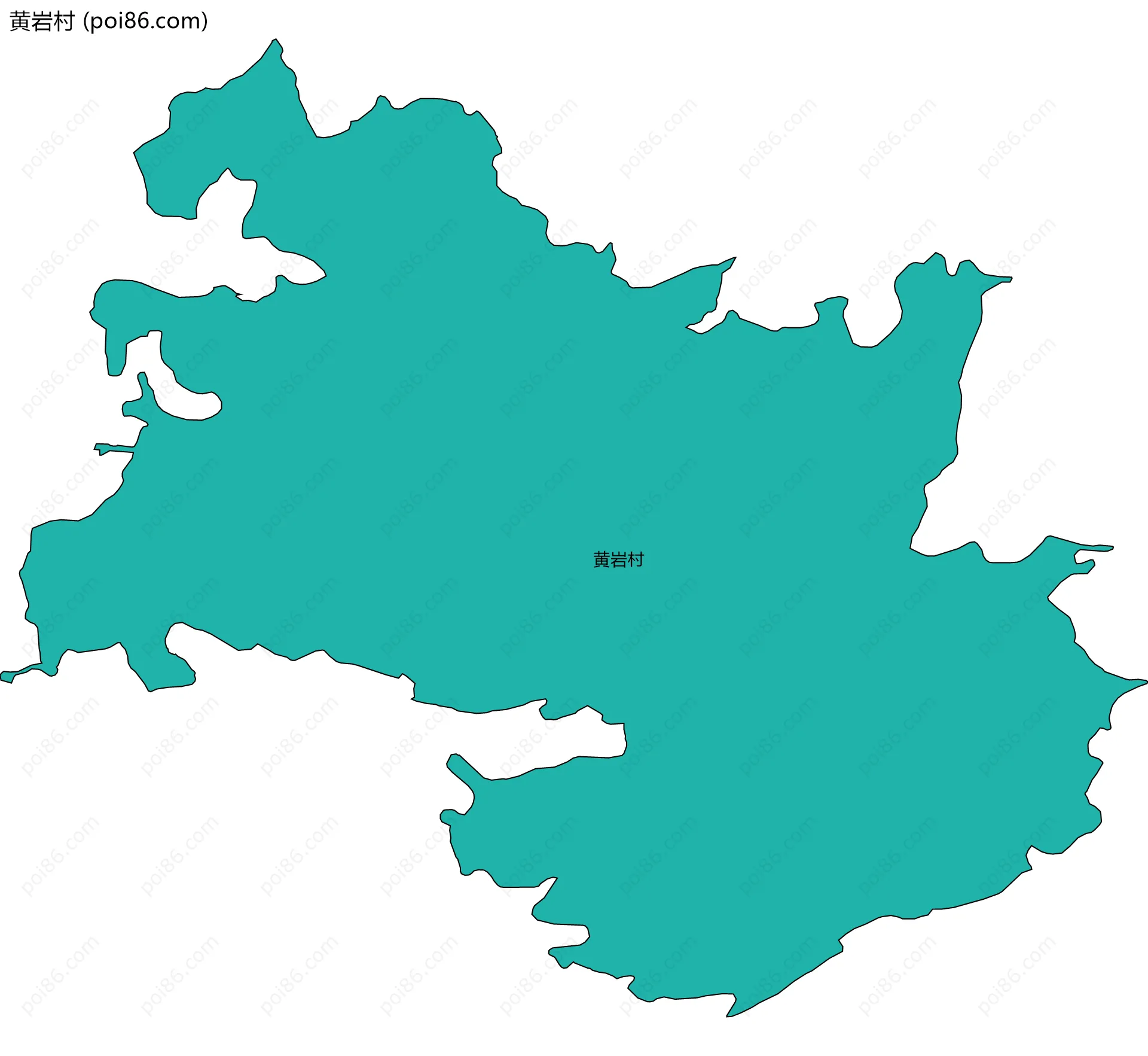 黄岩村边界地图
