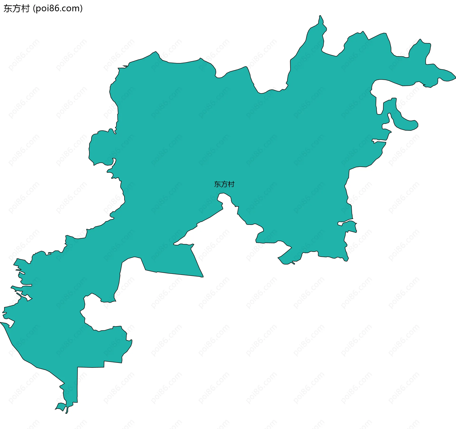 东方村边界地图