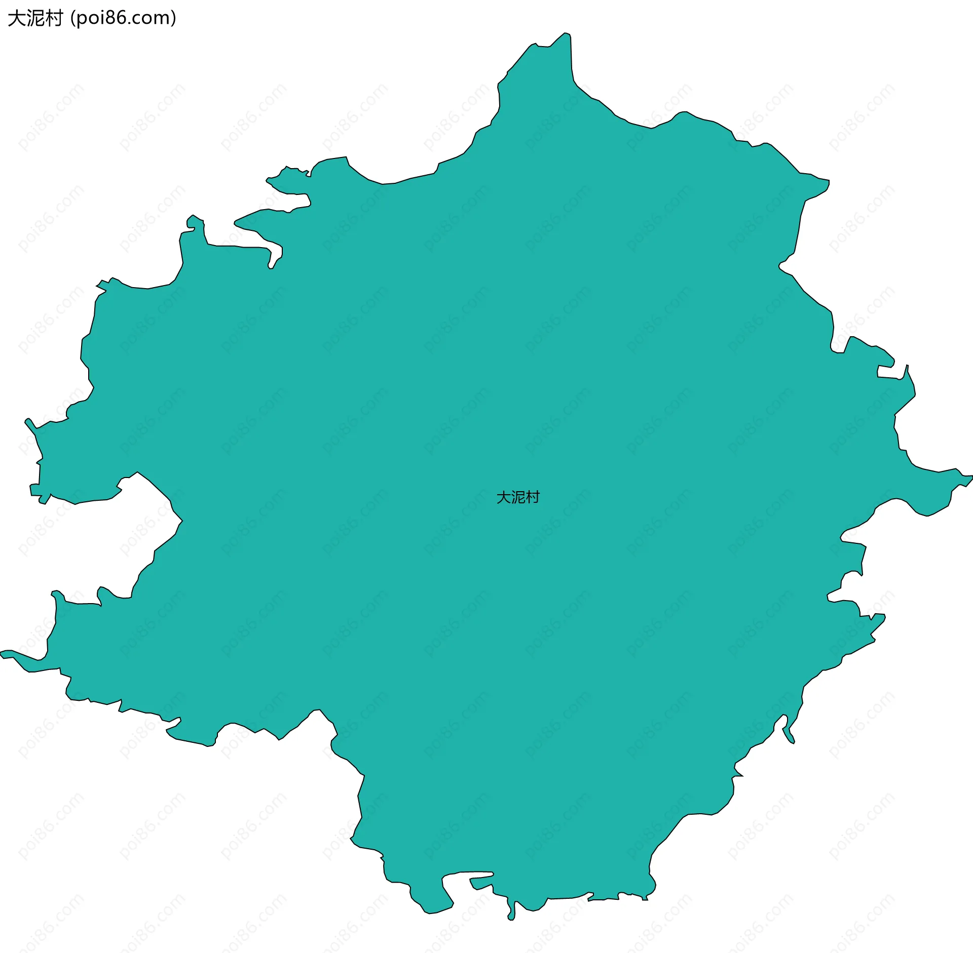 大泥村边界地图