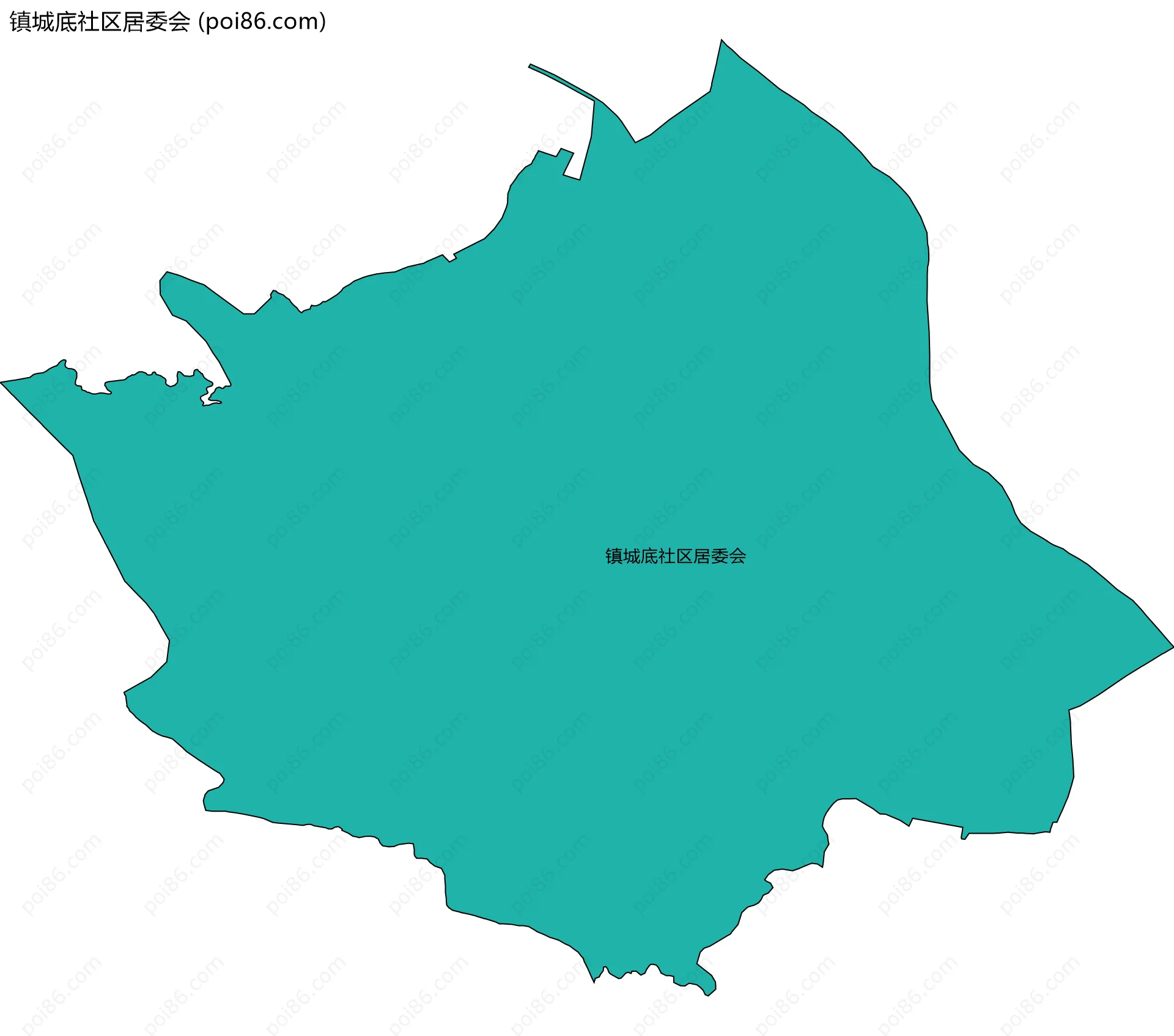 镇城底社区居委会边界地图