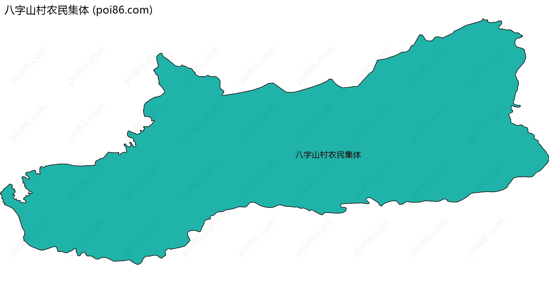 八字山村农民集体边界地图