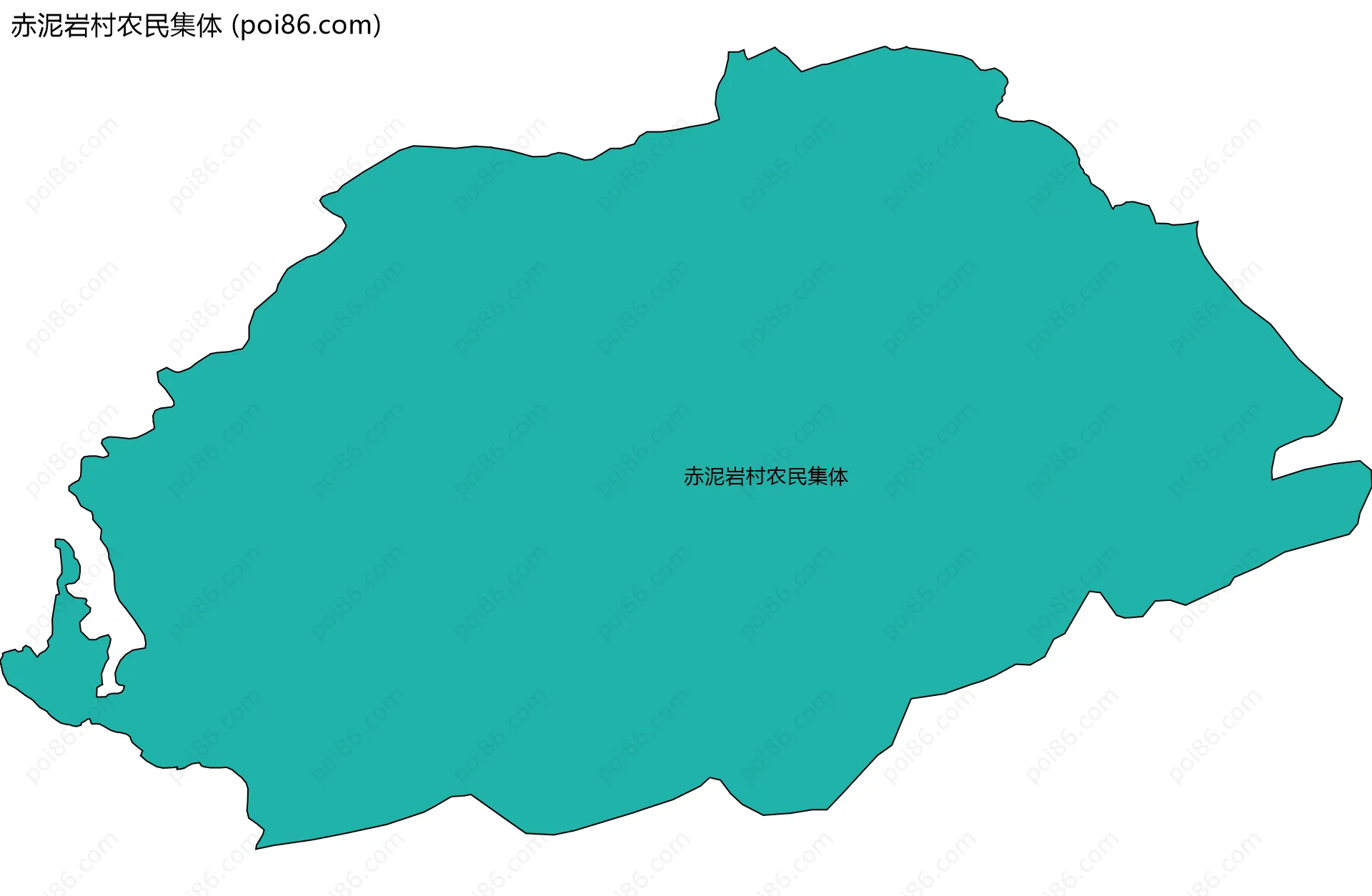 赤泥岩村农民集体边界地图