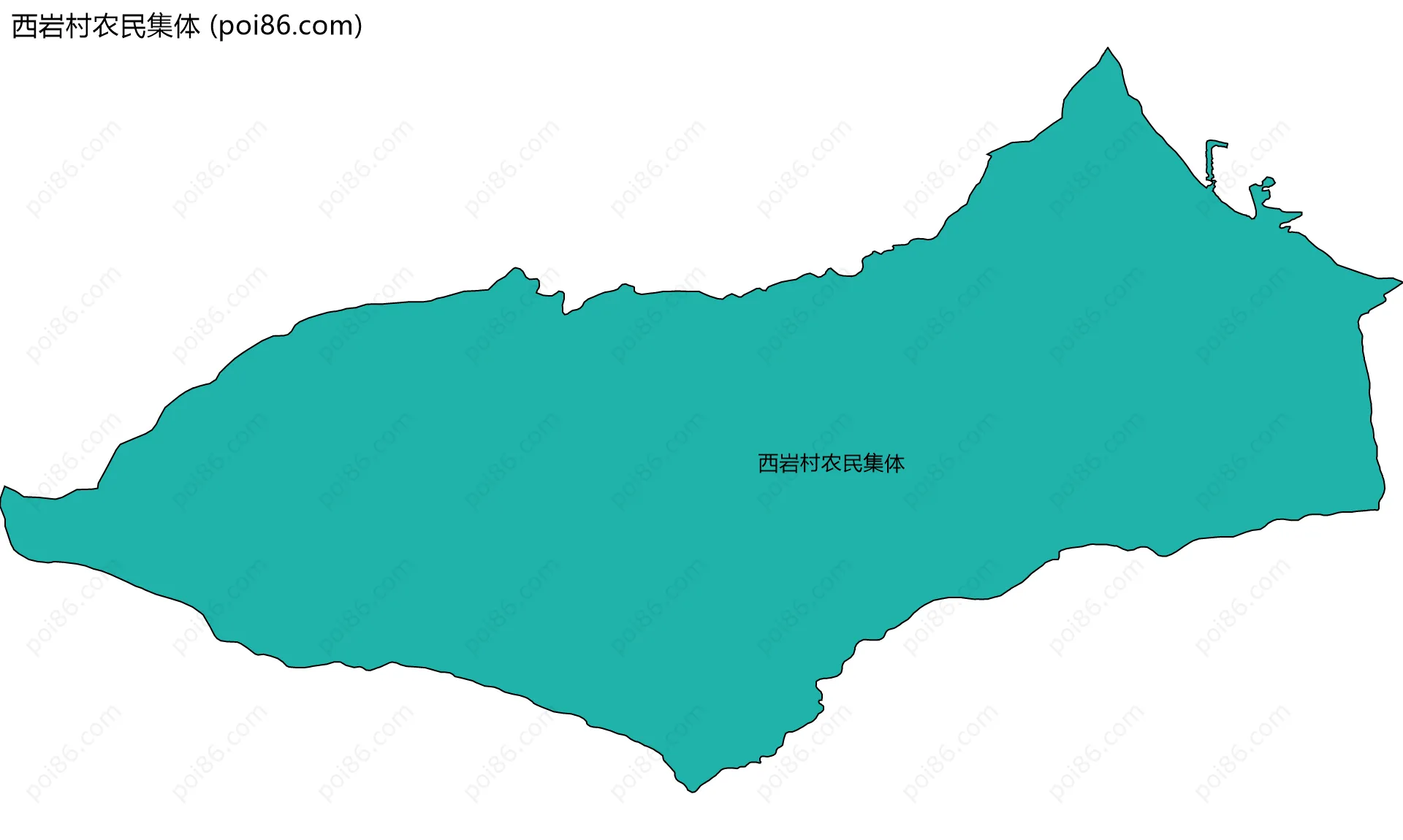 西岩村农民集体边界地图