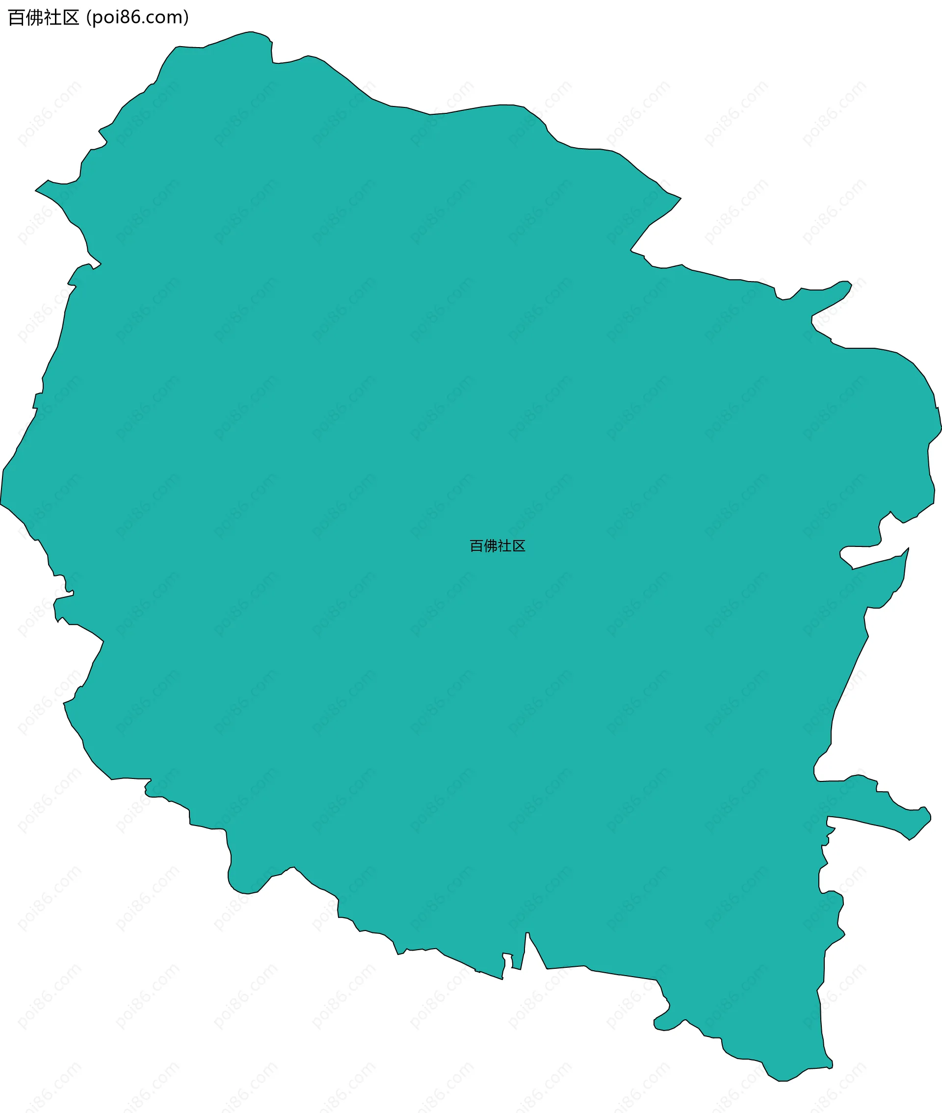 百佛社区边界地图